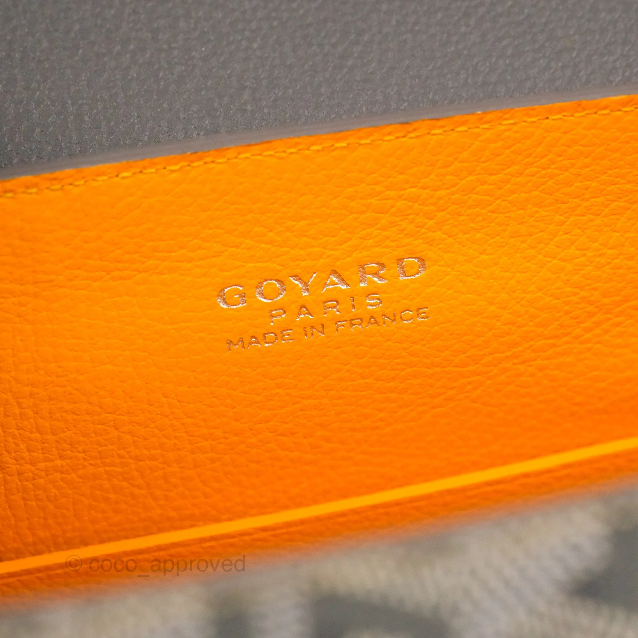Goyard Sagon Mini Bag Chevroches Calfskin Grey Silver Hardware