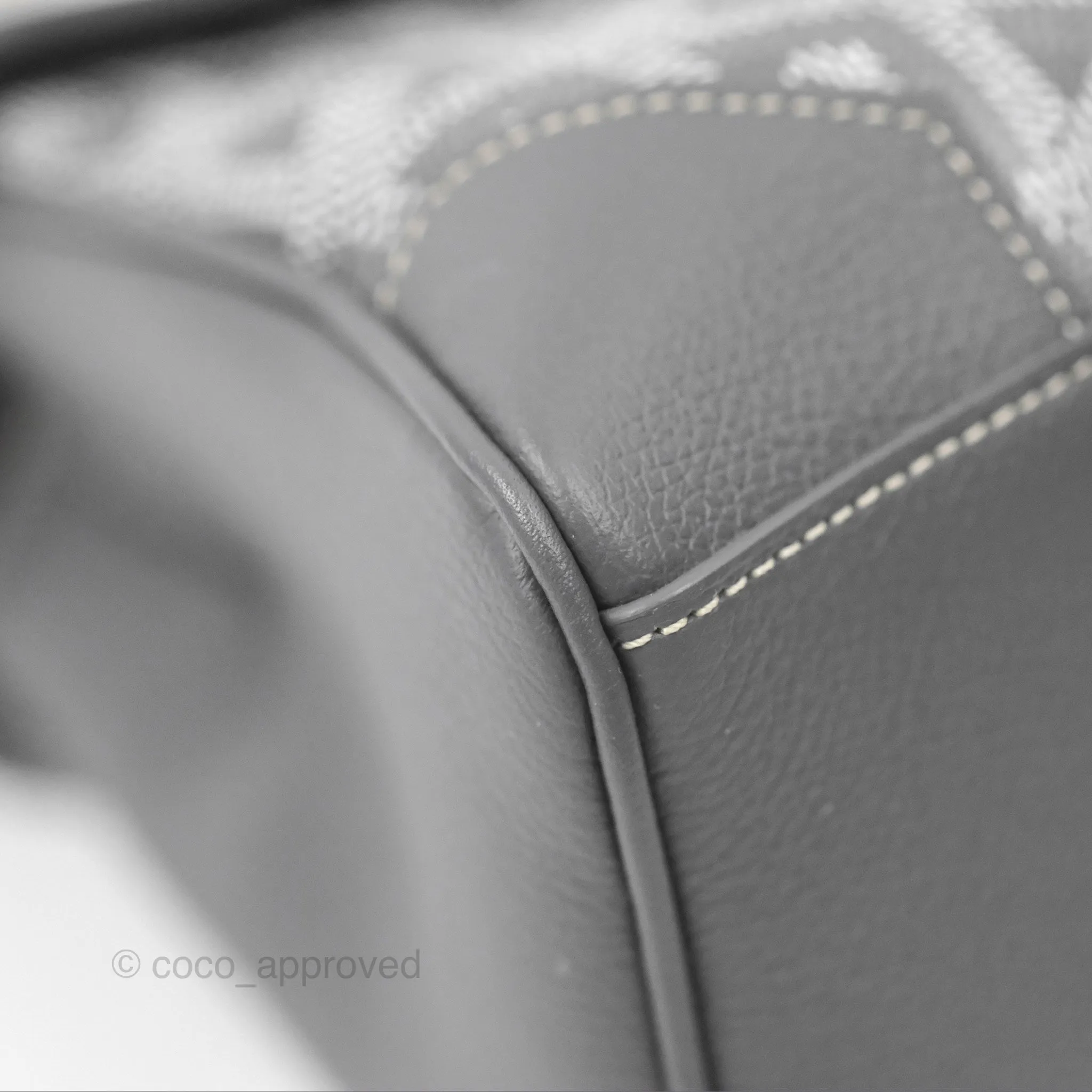 Goyard Sagon Mini Bag Chevroches Calfskin Grey Silver Hardware