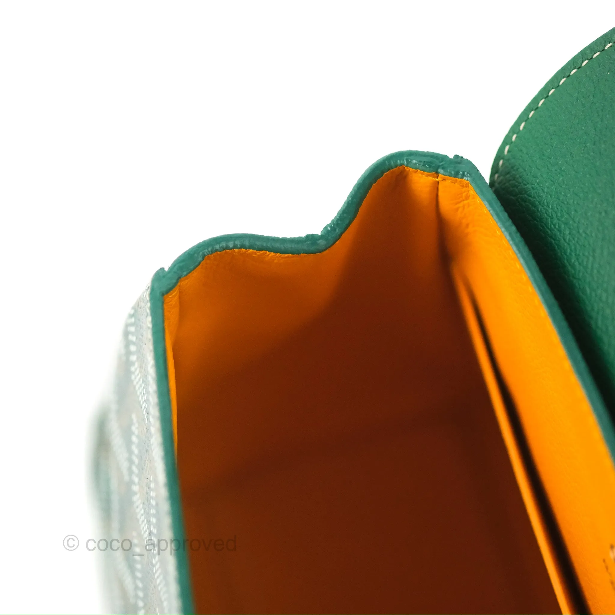 Goyard Sagon Mini Bag Green Goyardine Canvas/Chevroches Calfskin