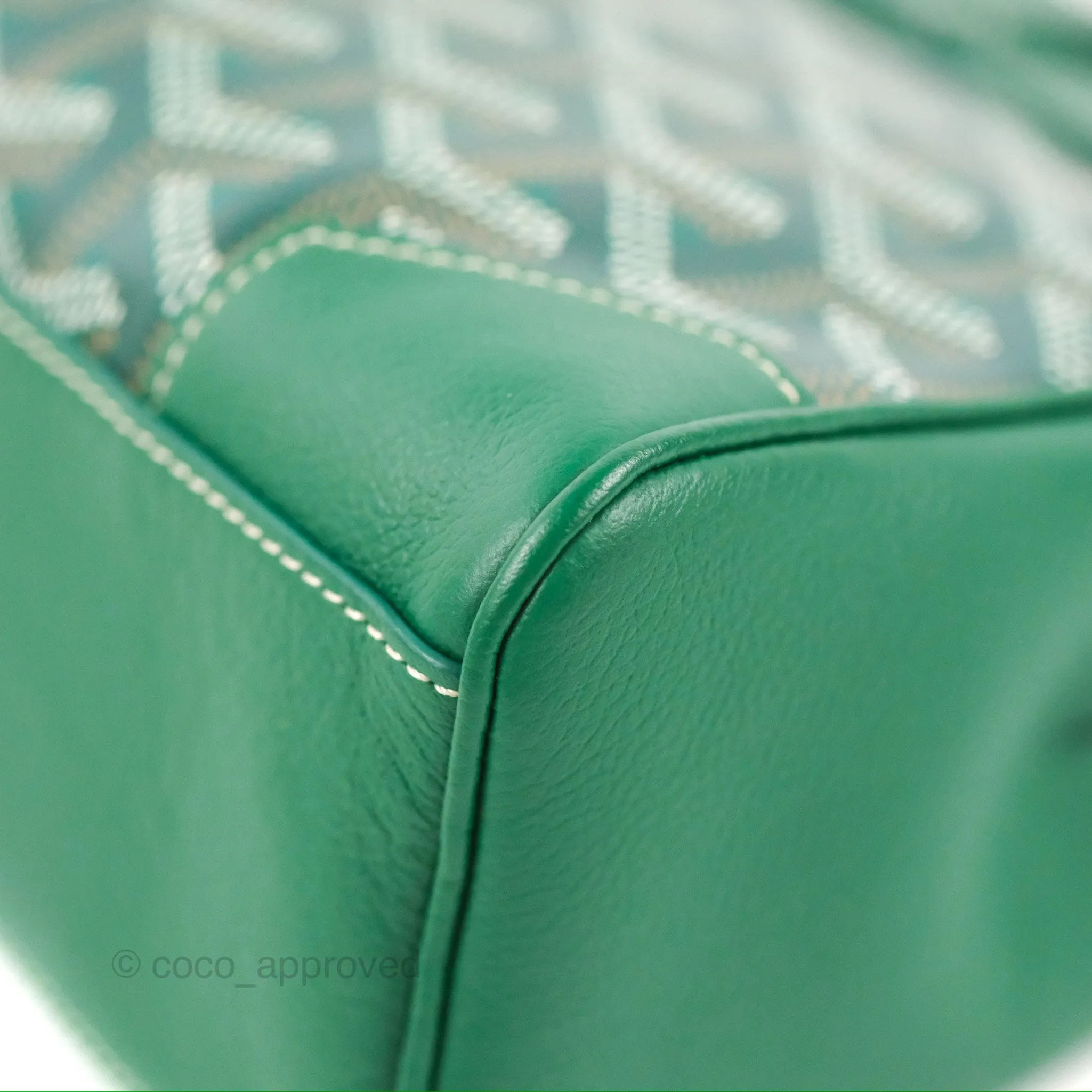 Goyard Sagon Mini Bag Green Goyardine Canvas/Chevroches Calfskin