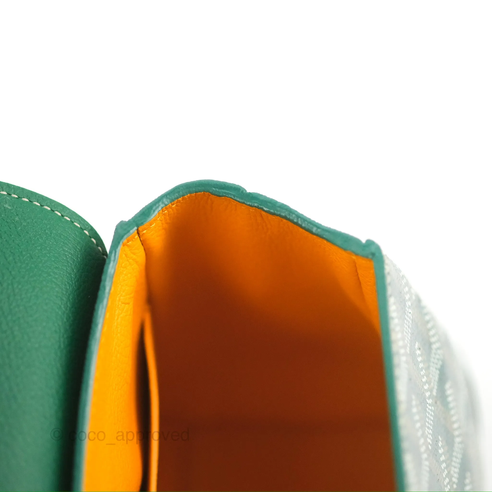 Goyard Sagon Mini Bag Green Goyardine Canvas/Chevroches Calfskin