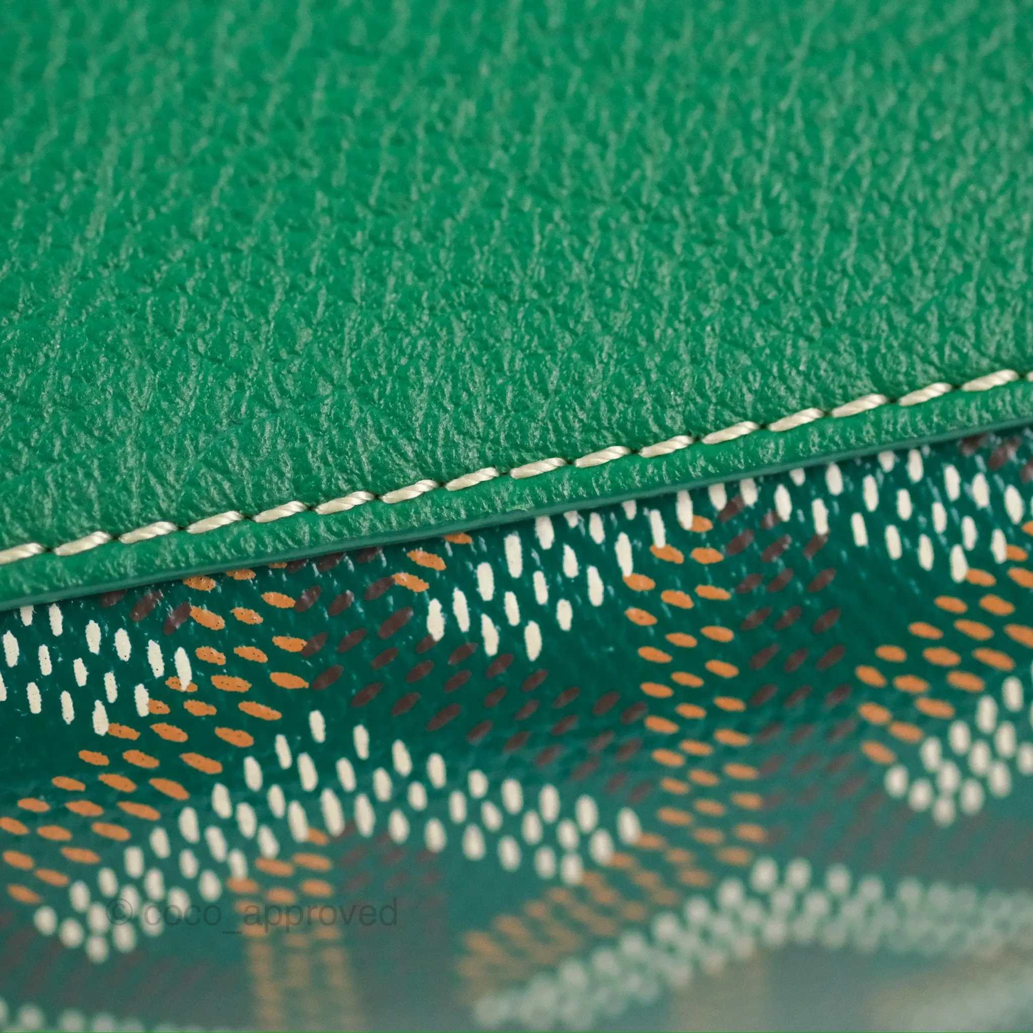 Goyard Sagon Mini Bag Green Goyardine Canvas/Chevroches Calfskin