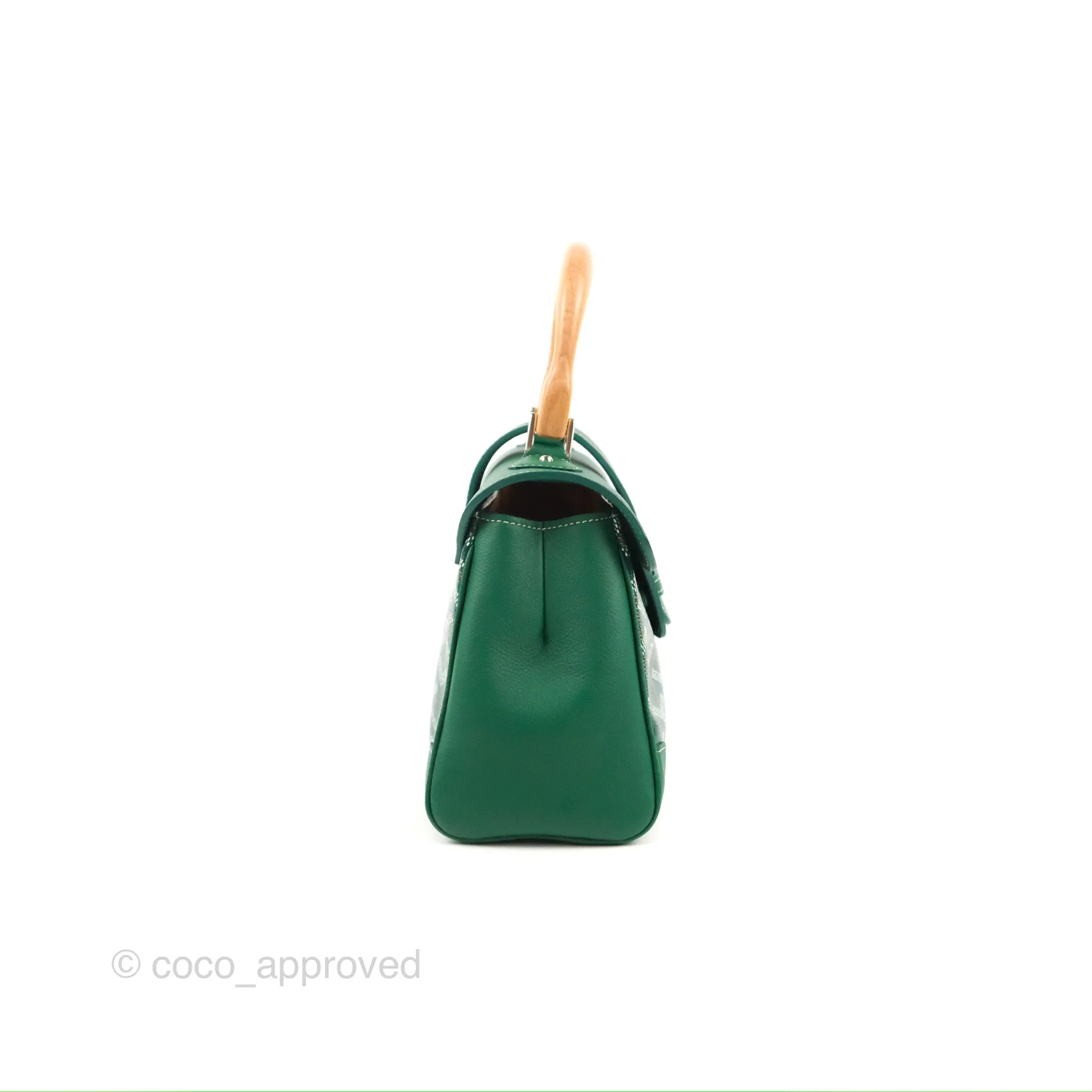Goyard Sagon Mini Bag Green Goyardine Canvas/Chevroches Calfskin