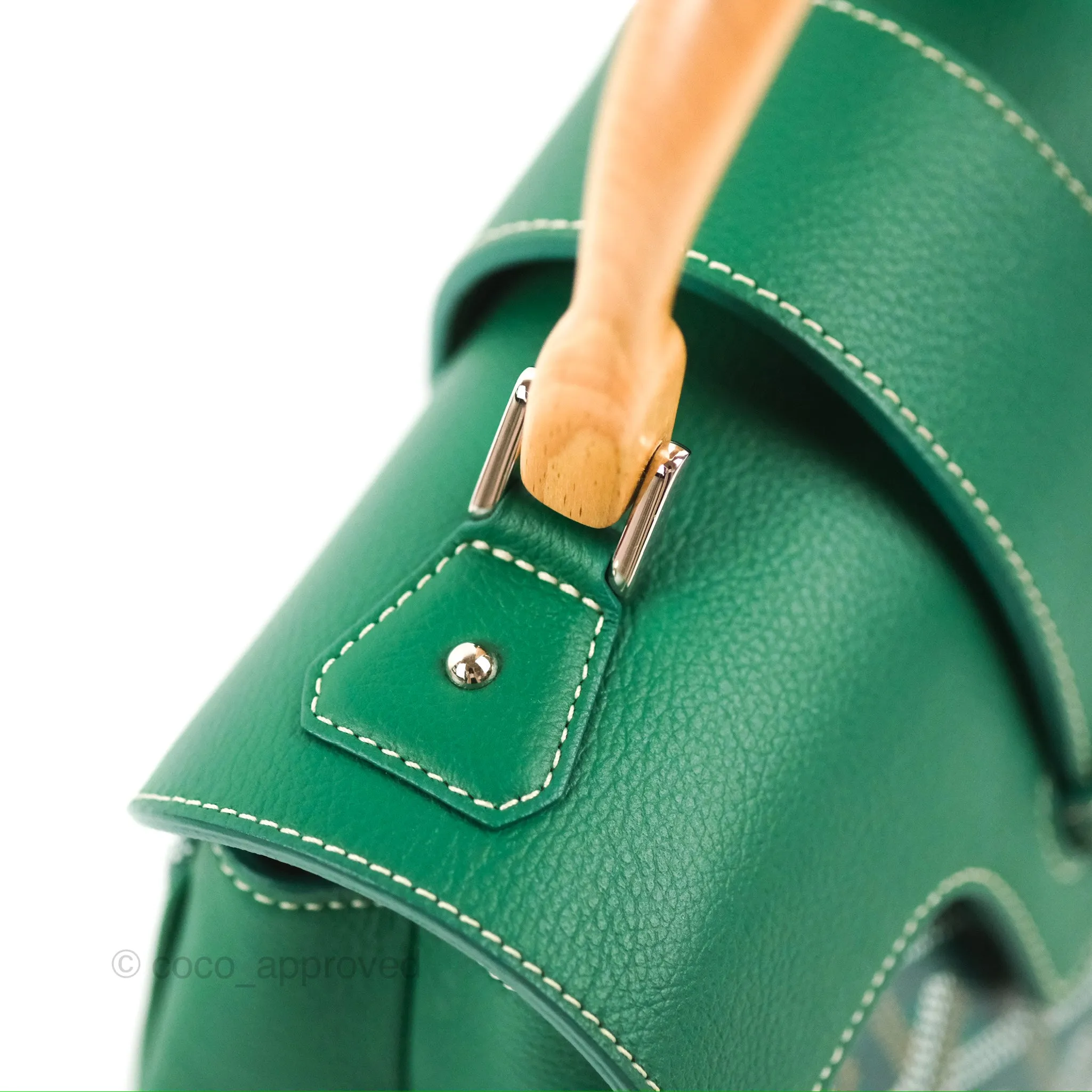 Goyard Sagon Mini Bag Green Goyardine Canvas/Chevroches Calfskin