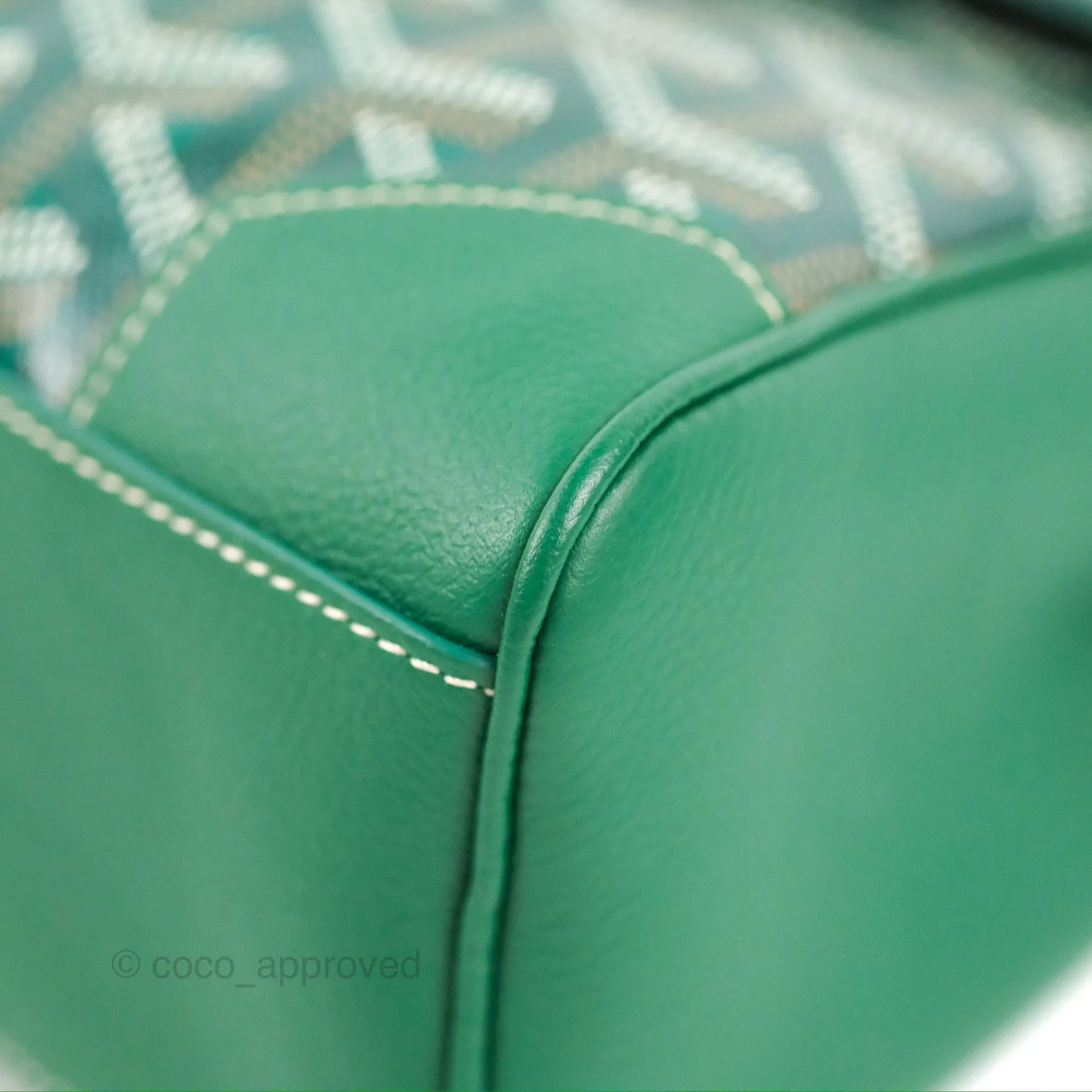 Goyard Sagon Mini Bag Green Goyardine Canvas/Chevroches Calfskin