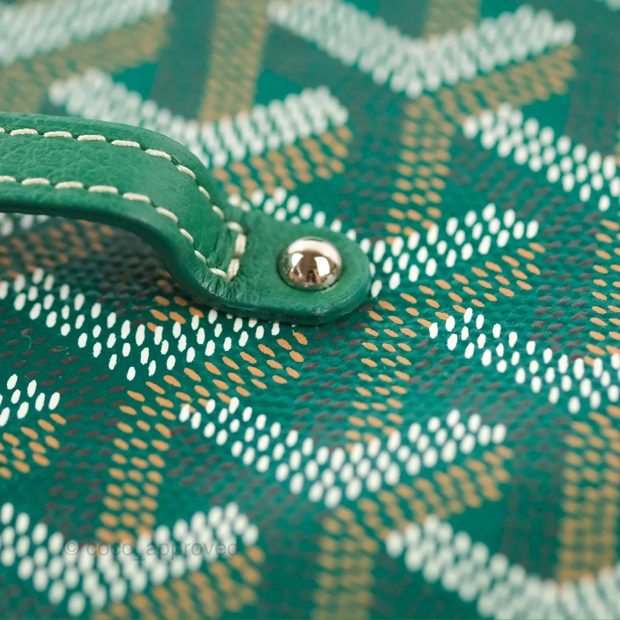 Goyard Sagon Mini Bag Green Goyardine Canvas/Chevroches Calfskin