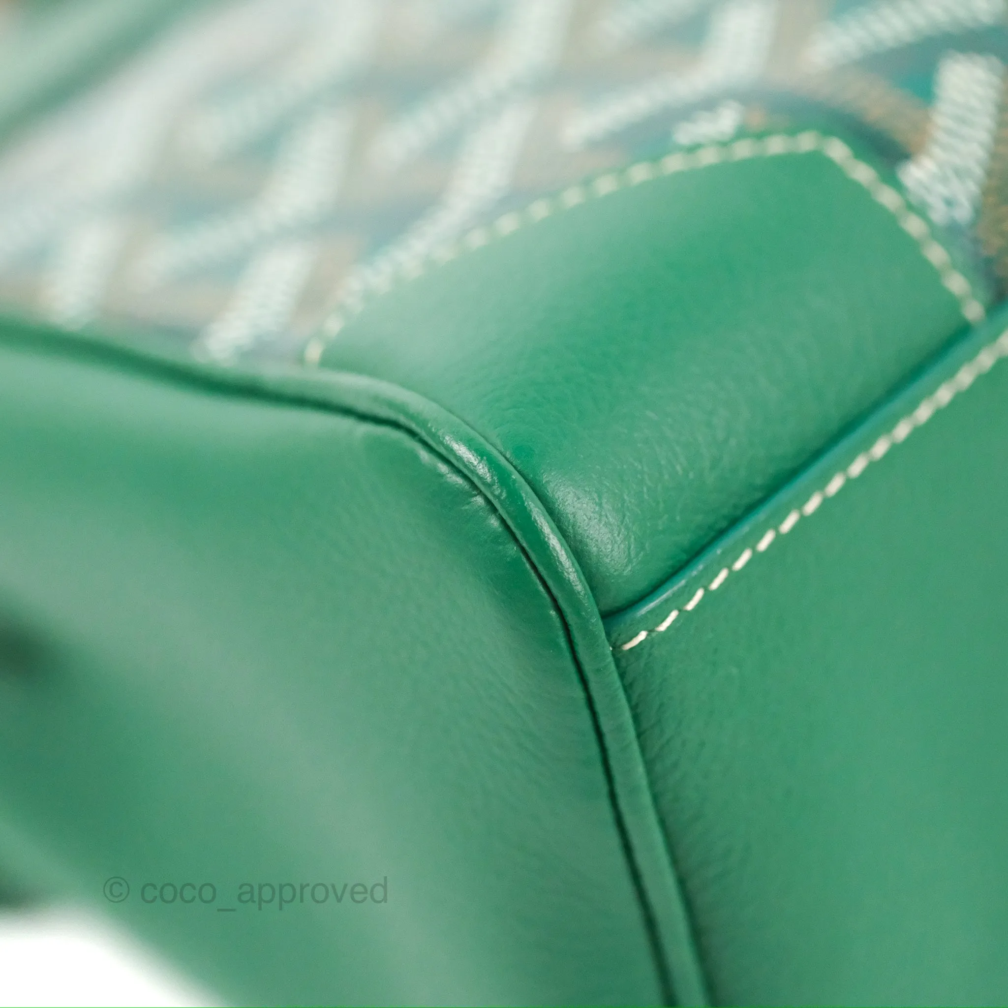 Goyard Sagon Mini Bag Green Goyardine Canvas/Chevroches Calfskin