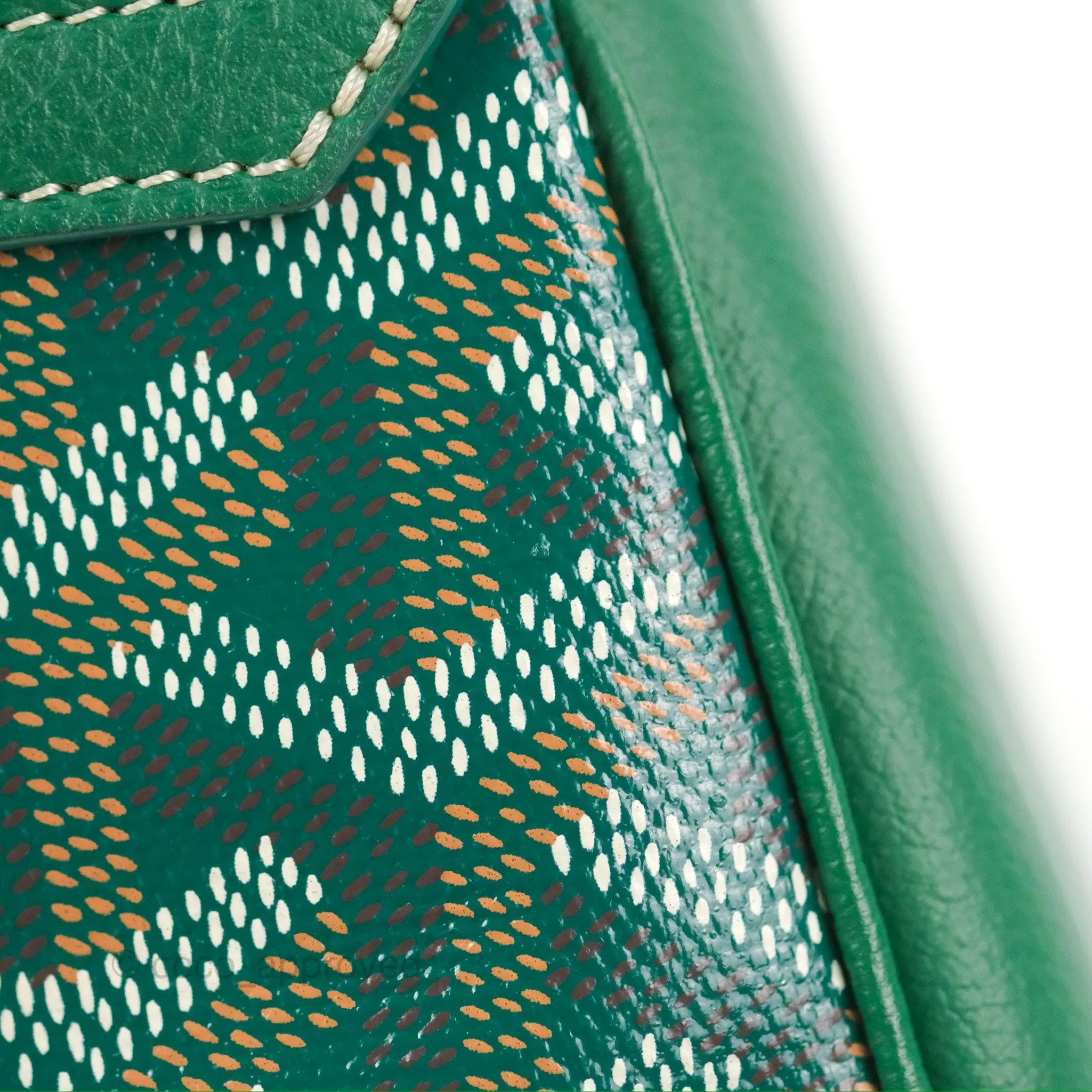 Goyard Sagon Mini Bag Green Goyardine Canvas/Chevroches Calfskin