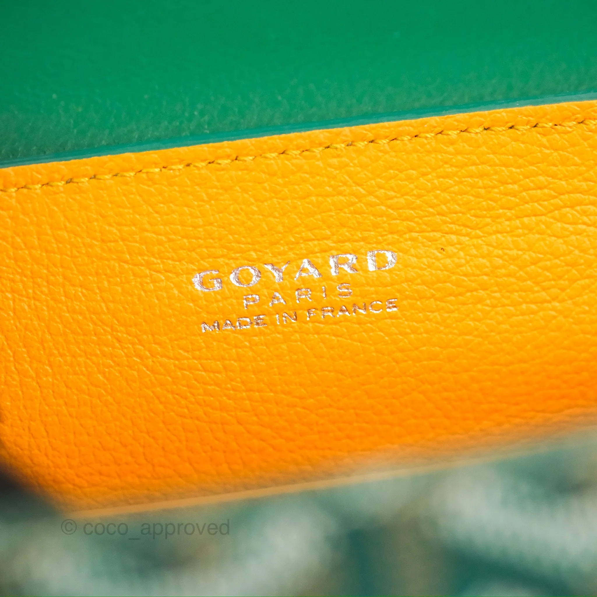 Goyard Sagon Mini Bag Green Goyardine Canvas/Chevroches Calfskin