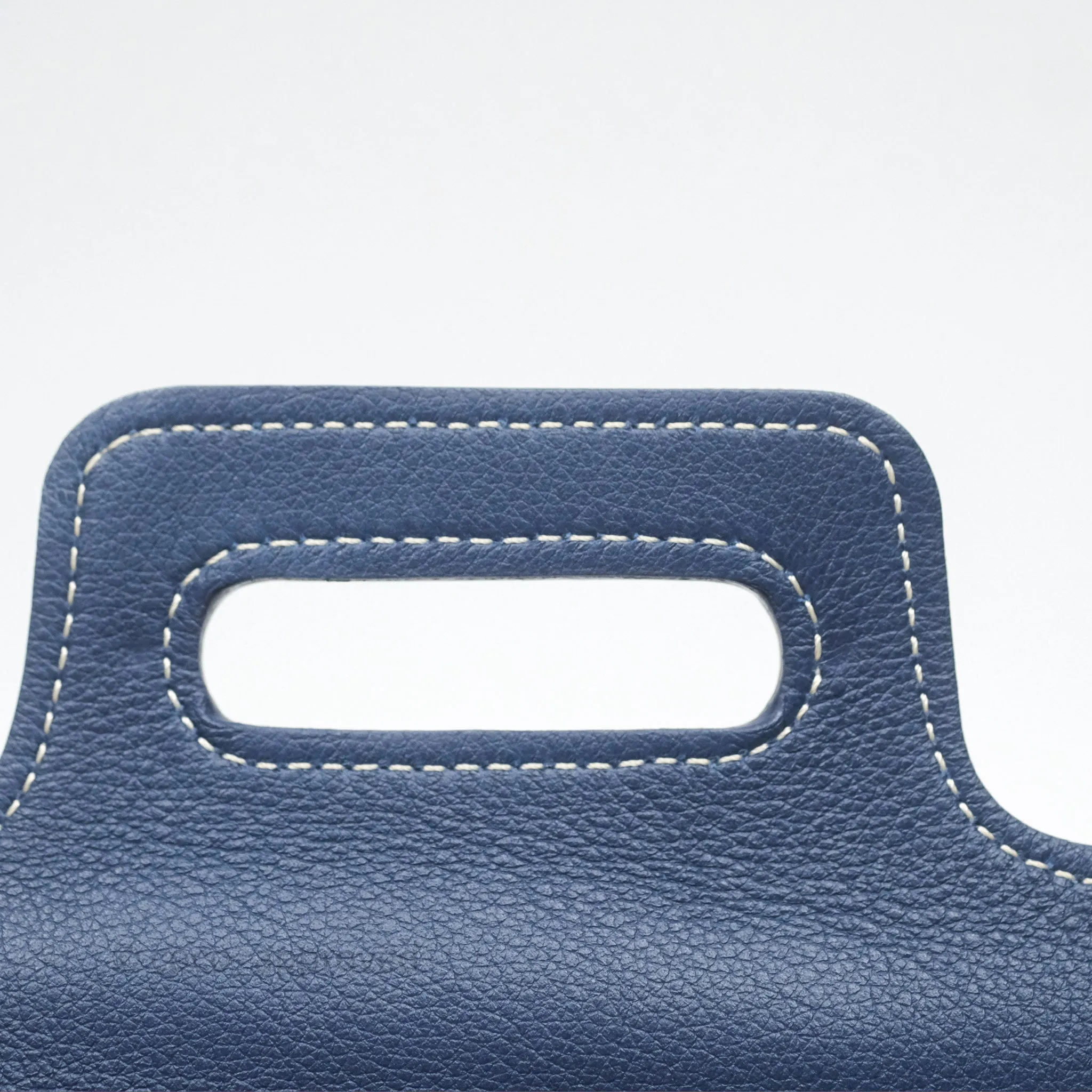 Goyard Sagon Mini Bag Navy Goyardine Canvas/ Chevroches Calfskin