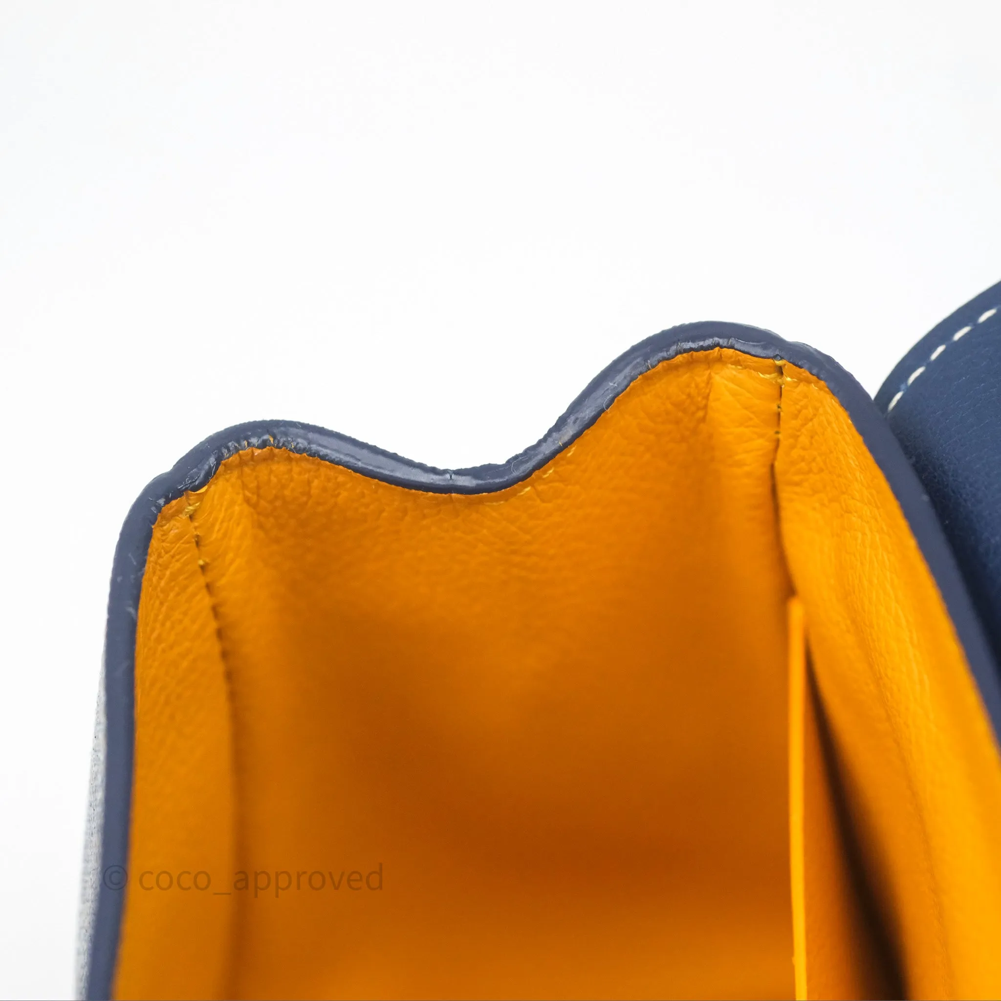 Goyard Sagon Mini Bag Navy Goyardine Canvas/ Chevroches Calfskin