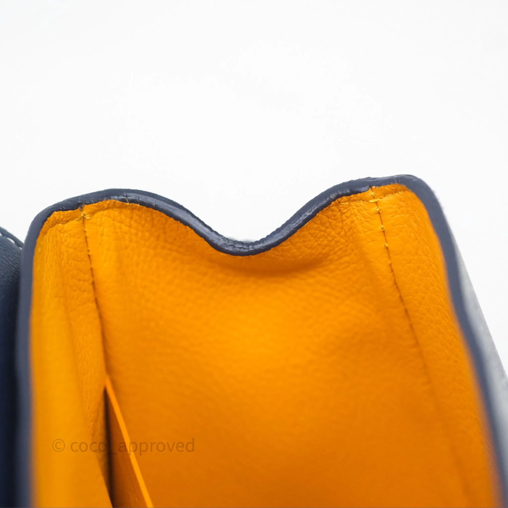 Goyard Sagon Mini Bag Navy Goyardine Canvas/ Chevroches Calfskin