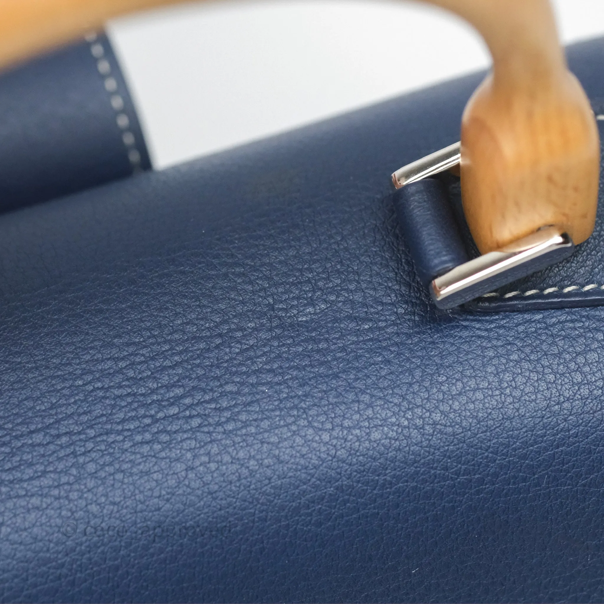 Goyard Sagon Mini Bag Navy Goyardine Canvas/ Chevroches Calfskin