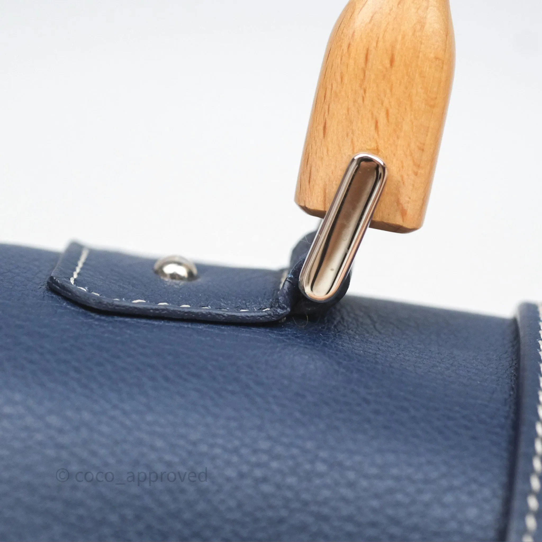 Goyard Sagon Mini Bag Navy Goyardine Canvas/ Chevroches Calfskin