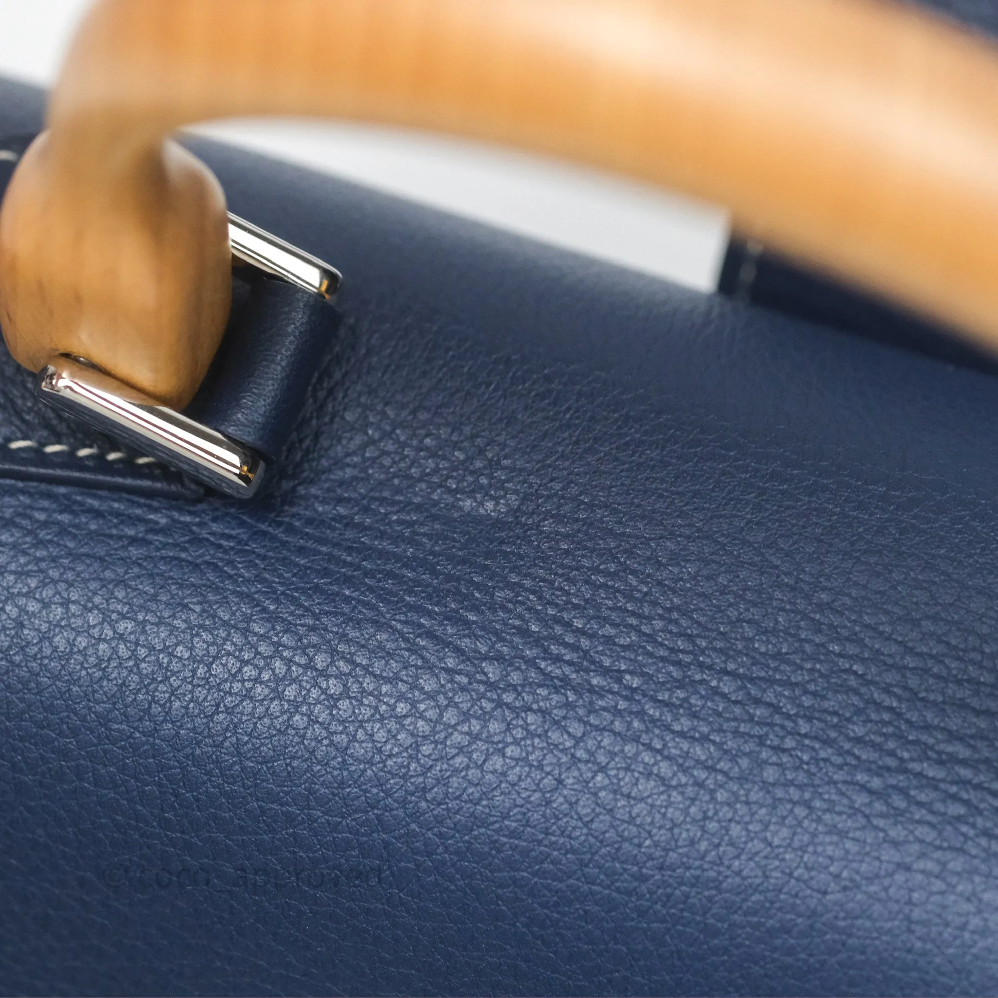 Goyard Sagon Mini Bag Navy Goyardine Canvas/ Chevroches Calfskin
