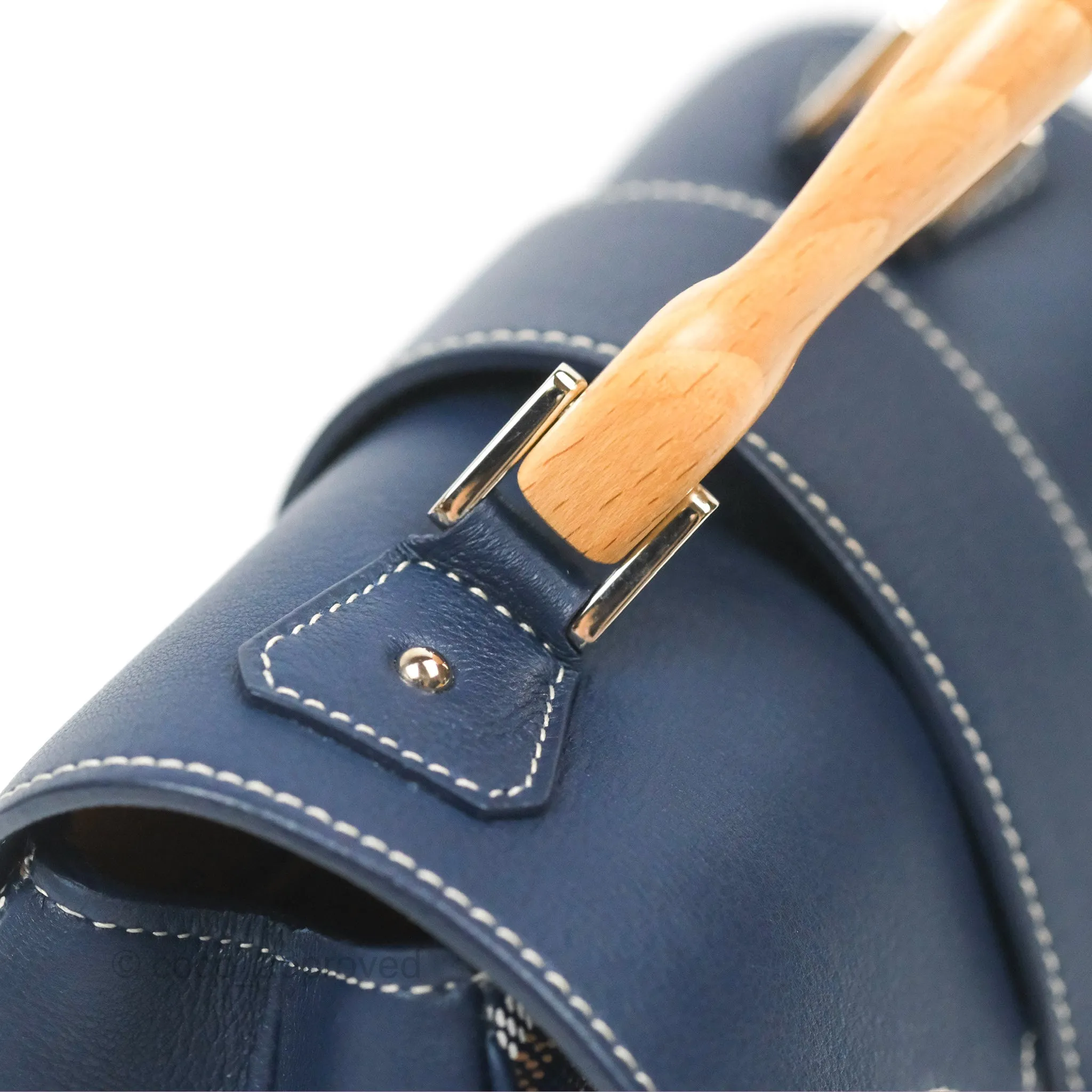 Goyard Sagon Mini Bag Navy Goyardine Canvas/Chevroches Calfskin