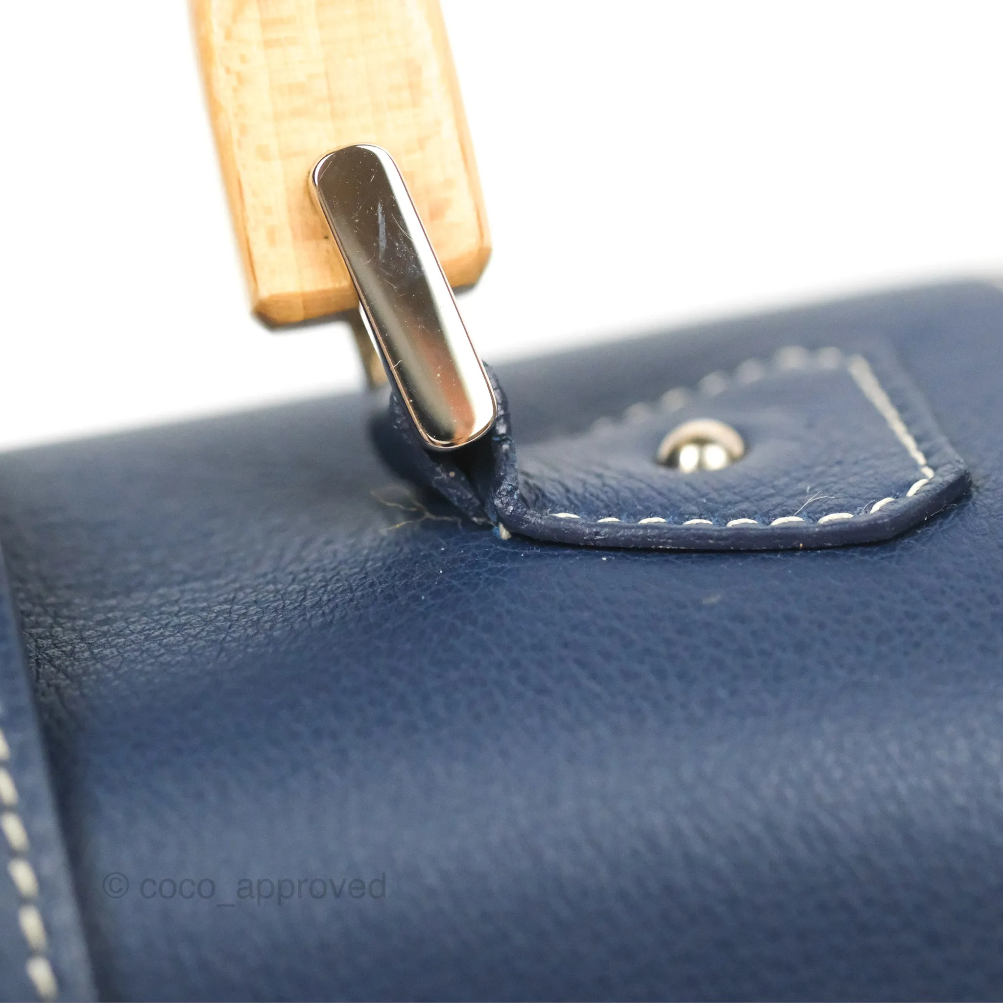 Goyard Sagon Mini Bag Navy Goyardine Canvas/Chevroches Calfskin