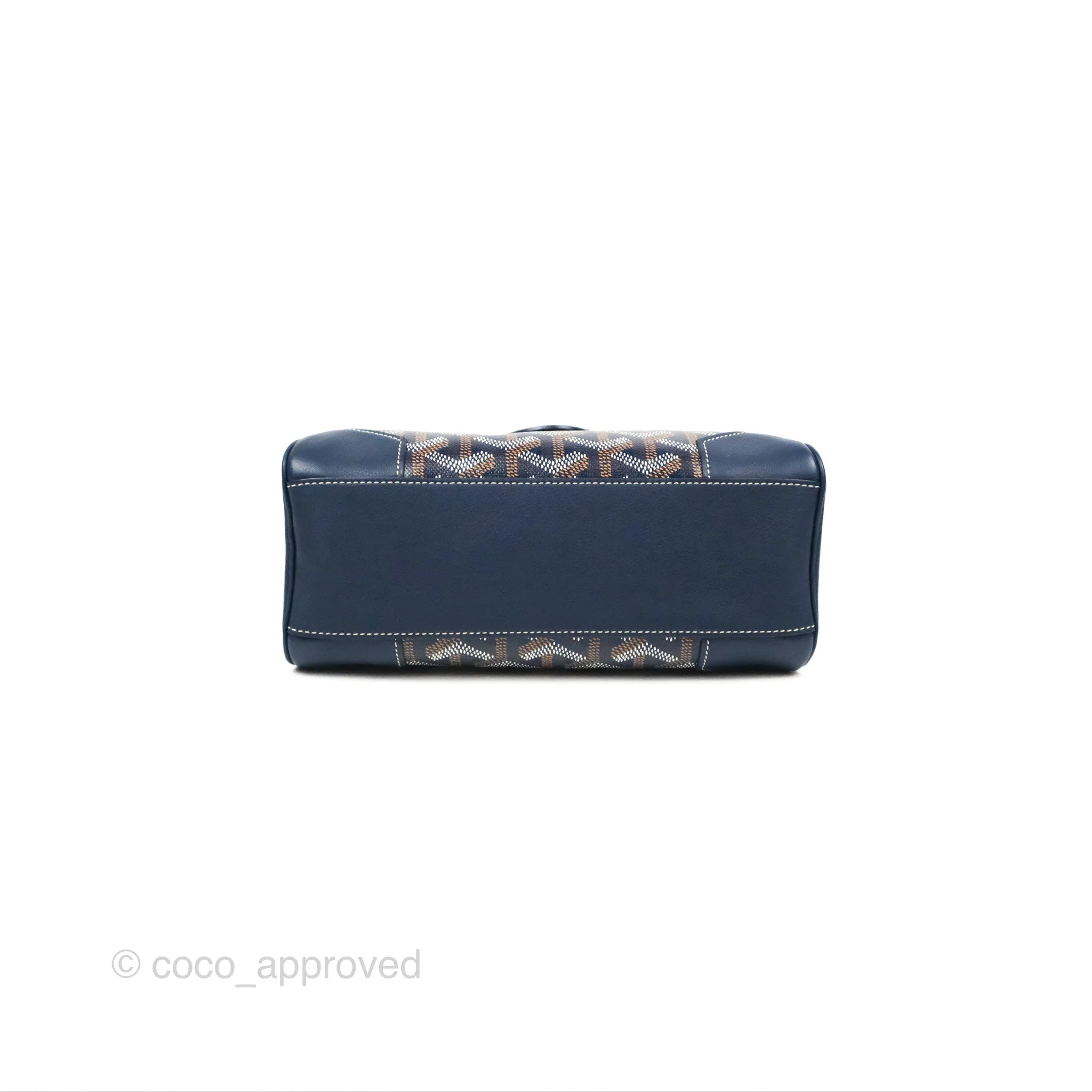 Goyard Sagon Mini Bag Navy Goyardine Canvas/Chevroches Calfskin