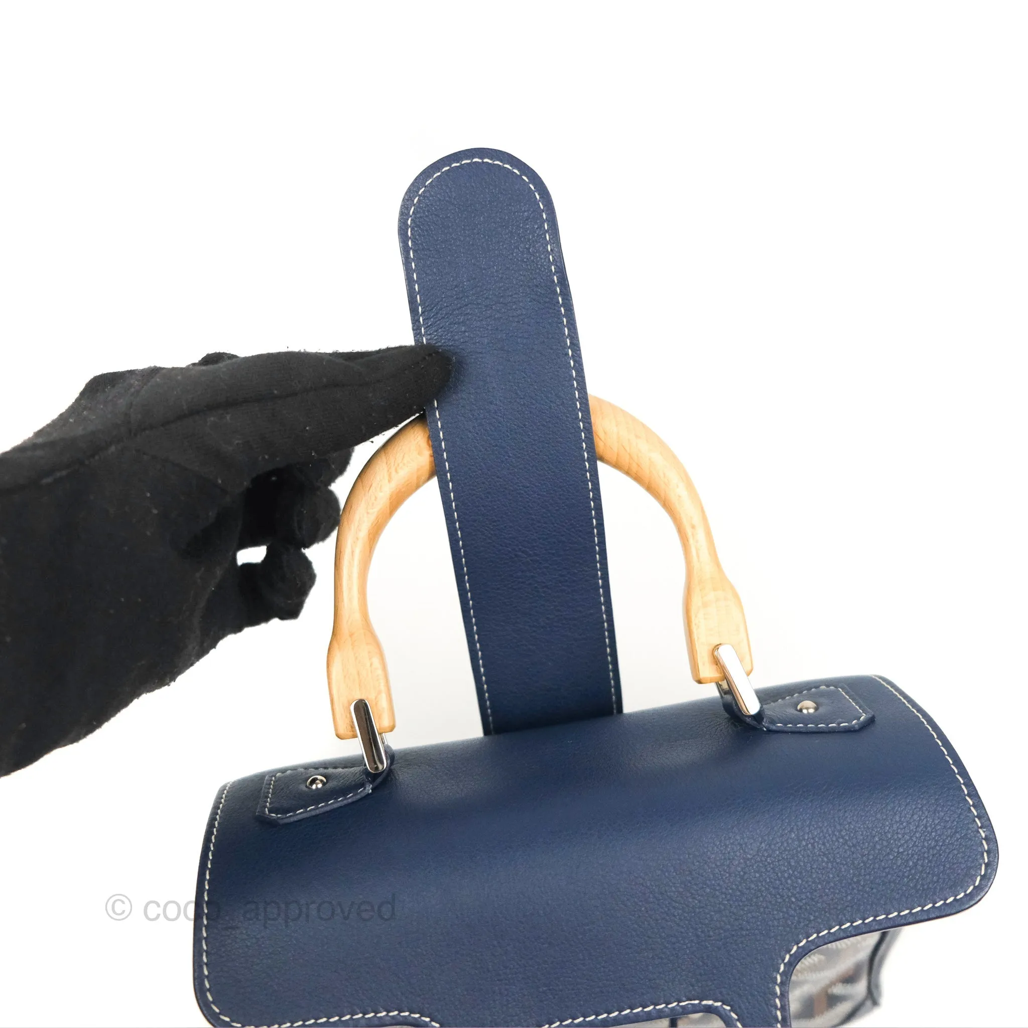 Goyard Sagon Mini Bag Navy Goyardine Canvas/Chevroches Calfskin