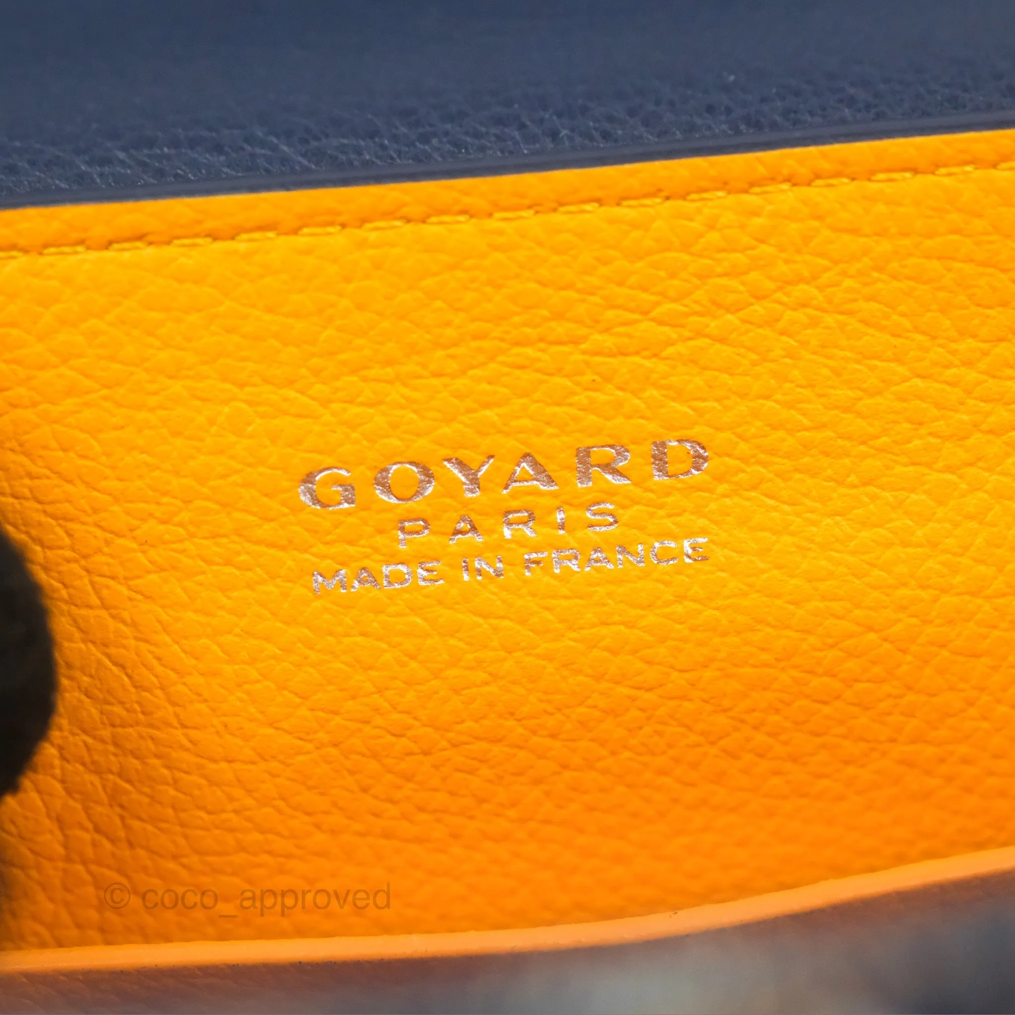 Goyard Sagon Mini Bag Navy Goyardine Canvas/Chevroches Calfskin