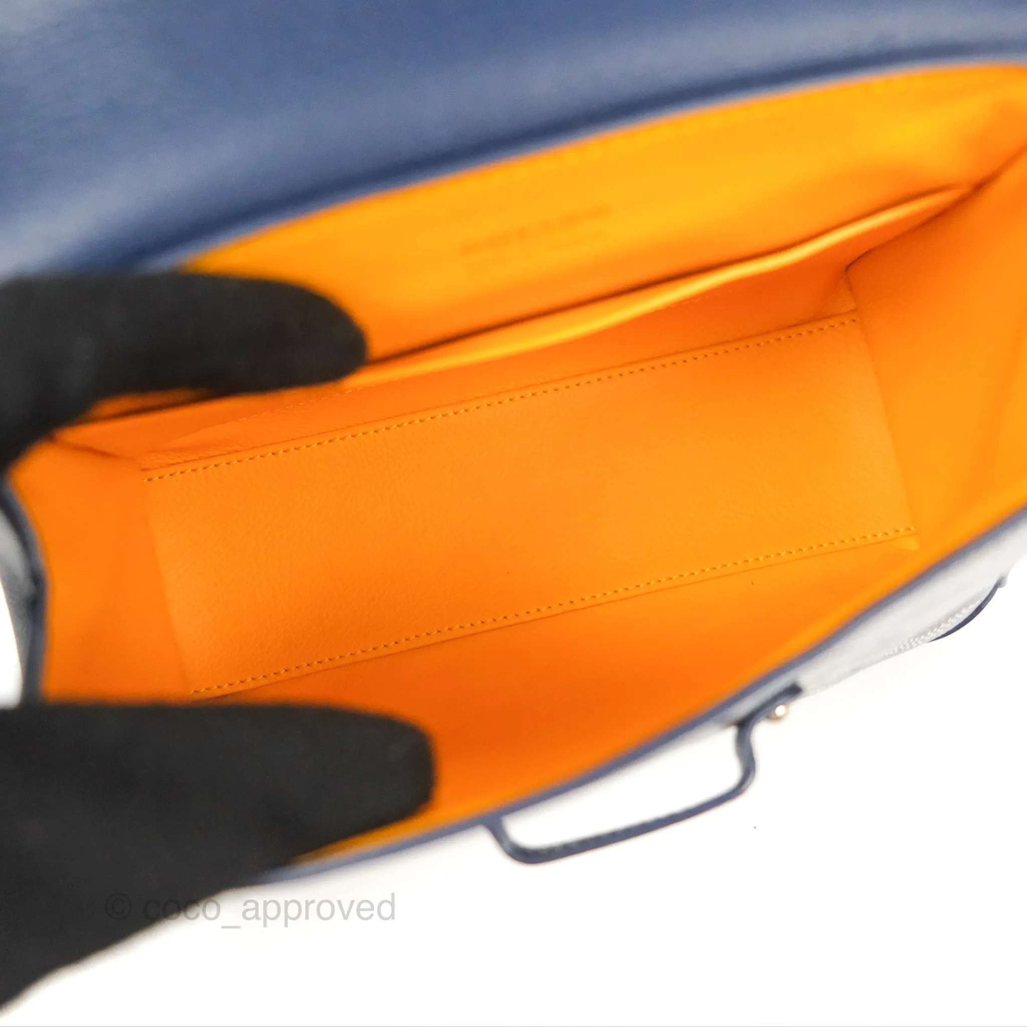 Goyard Sagon Mini Bag Navy Goyardine Canvas/Chevroches Calfskin