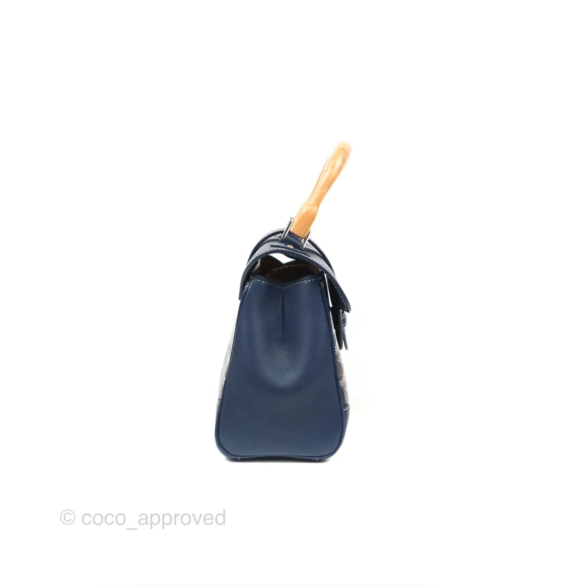 Goyard Sagon Mini Bag Navy Goyardine Canvas/Chevroches Calfskin