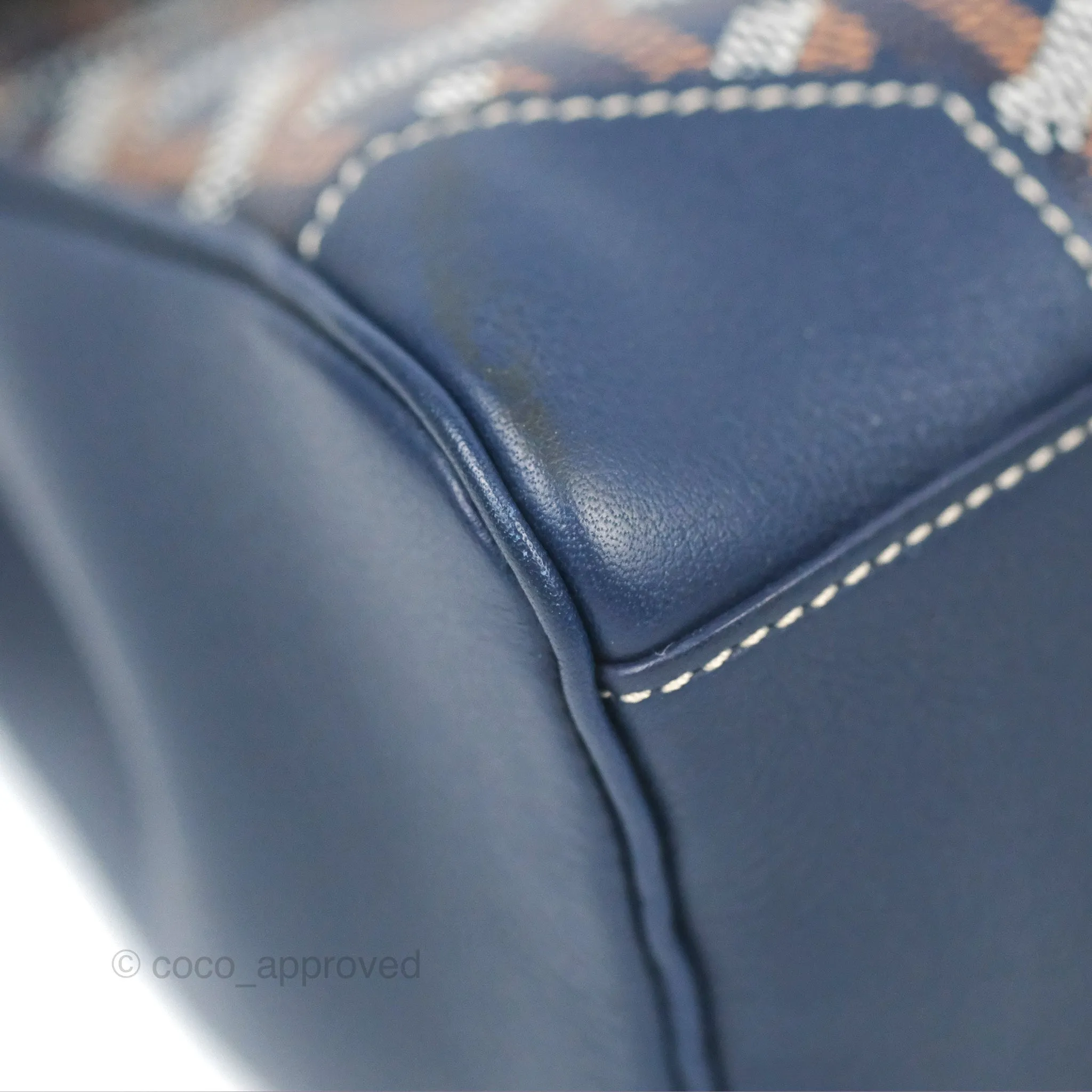 Goyard Sagon Mini Bag Navy Goyardine Canvas/Chevroches Calfskin