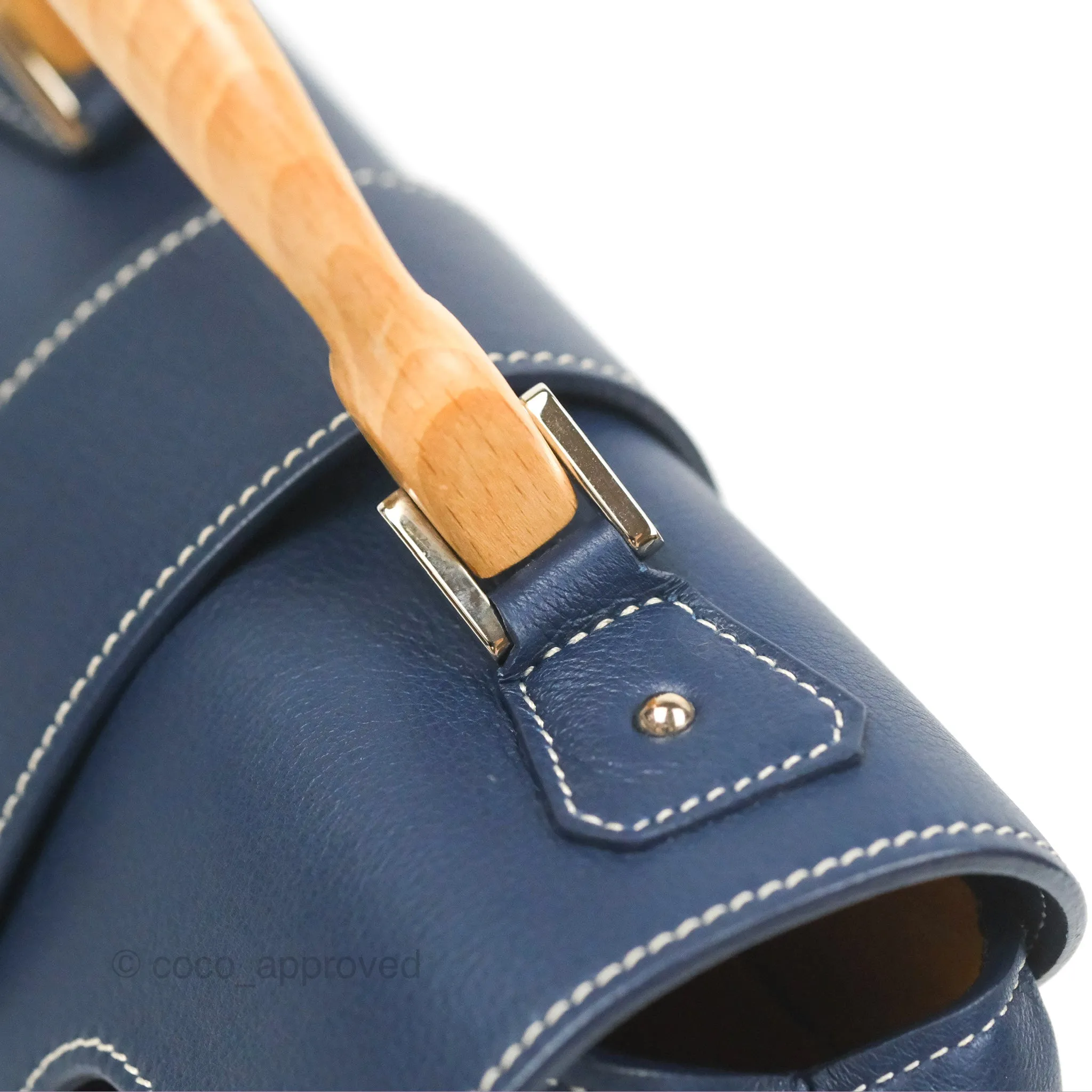 Goyard Sagon Mini Bag Navy Goyardine Canvas/Chevroches Calfskin