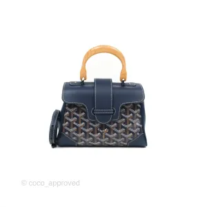Goyard Sagon Mini Bag Navy Goyardine Canvas/Chevroches Calfskin