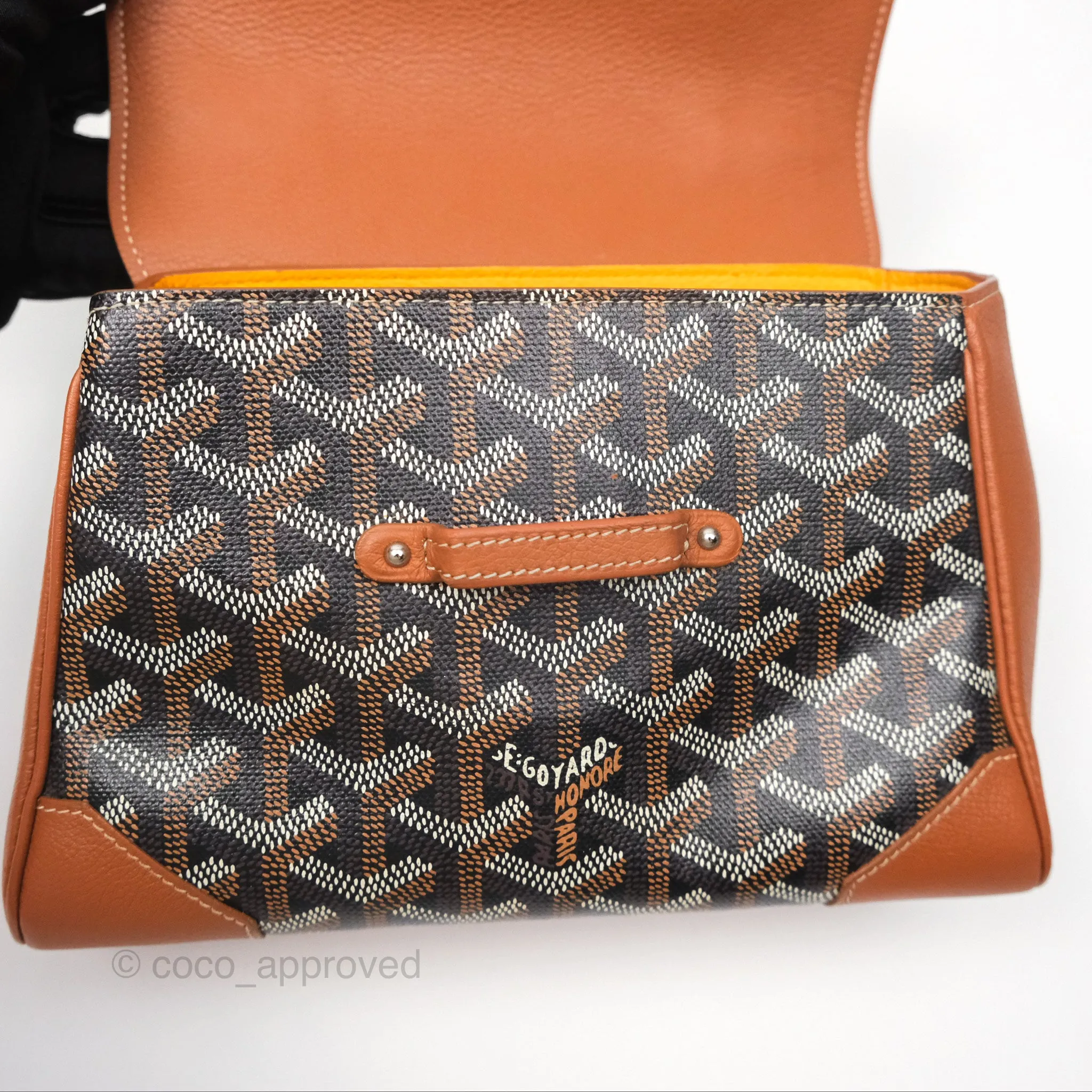 Goyard Sagon Mini Bag Tan Goyardine Canvas/Chevroches Calfskin