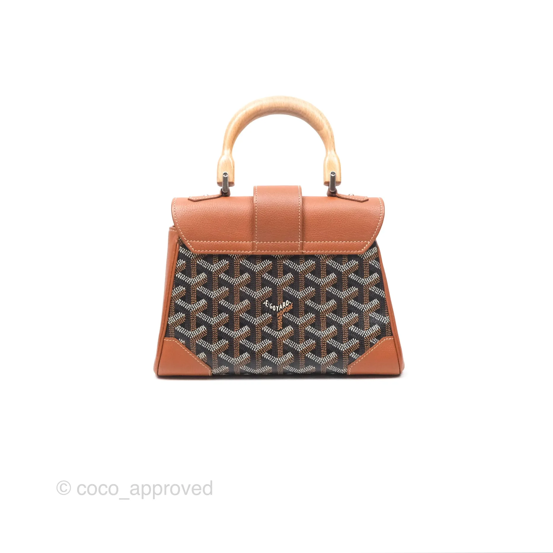 Goyard Sagon Mini Bag Tan Goyardine Canvas/Chevroches Calfskin