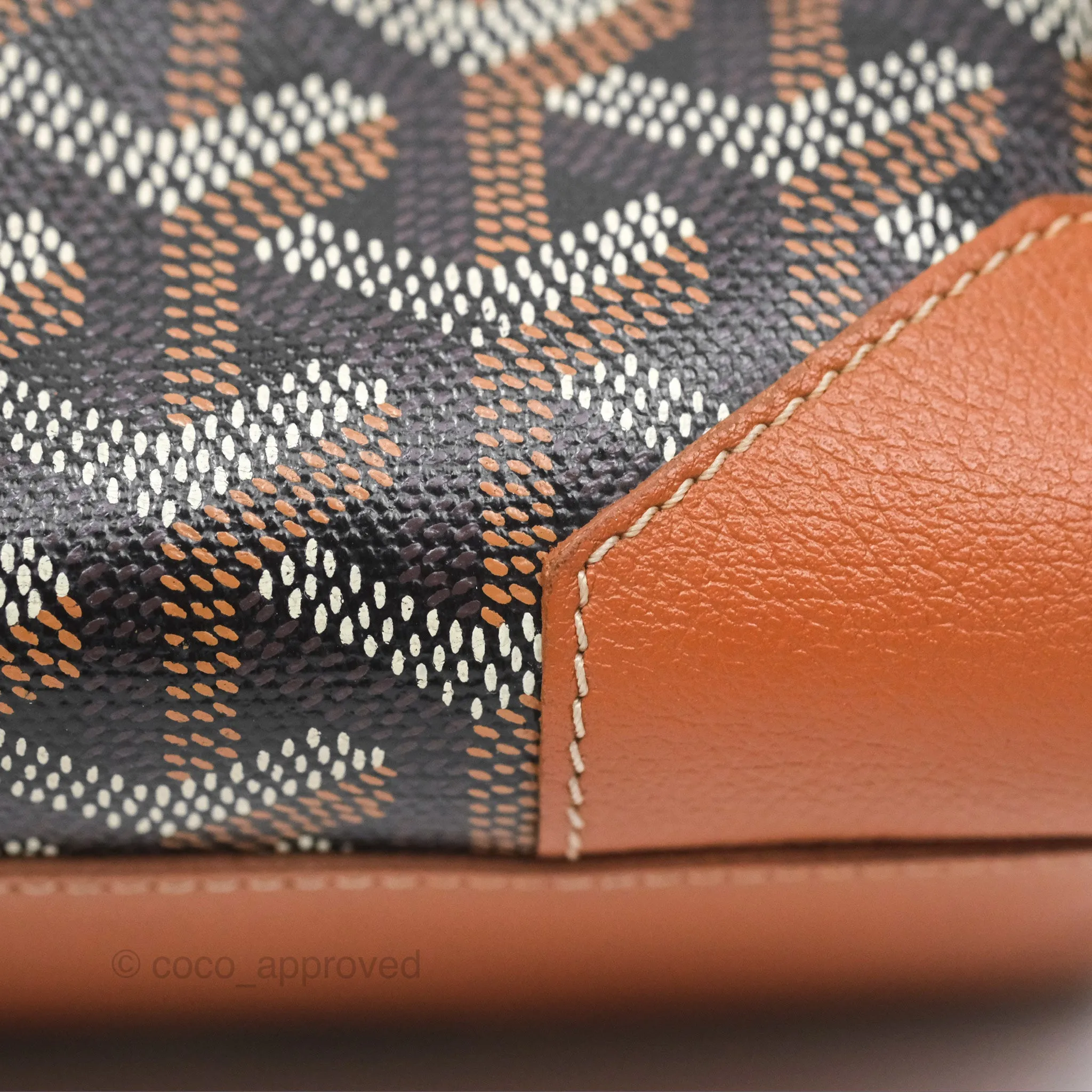 Goyard Sagon Mini Bag Tan Goyardine Canvas/Chevroches Calfskin