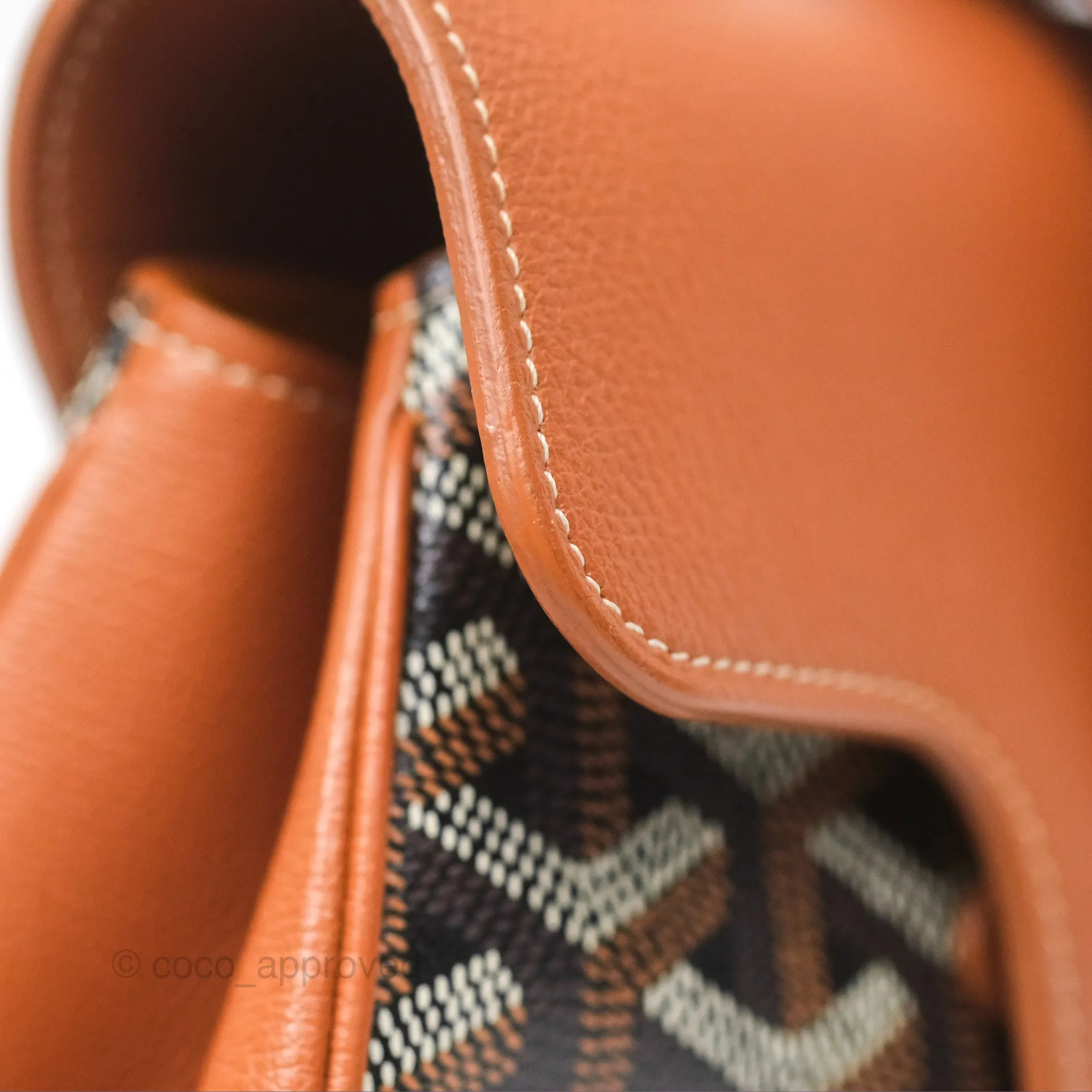 Goyard Sagon Mini Bag Tan Goyardine Canvas/Chevroches Calfskin