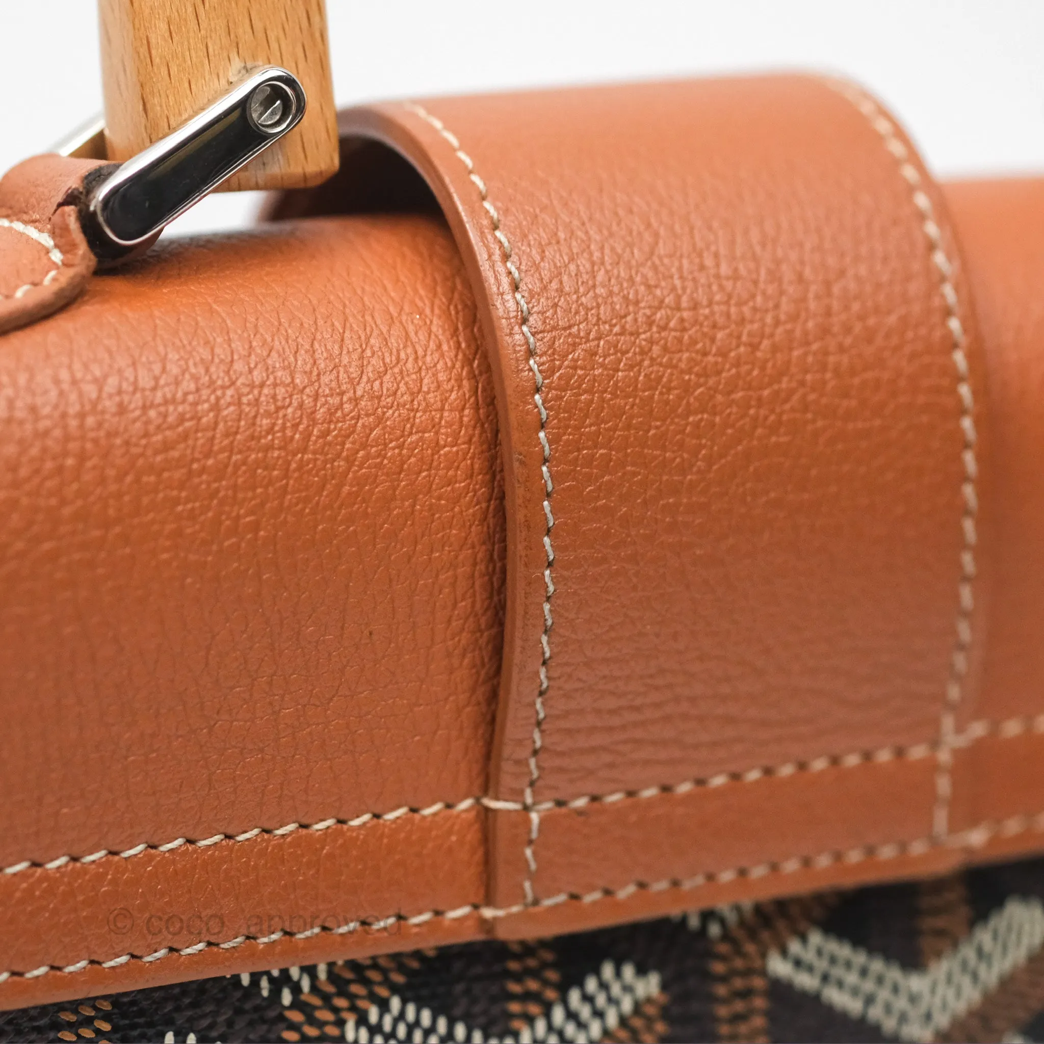Goyard Sagon Mini Bag Tan Goyardine Canvas/Chevroches Calfskin