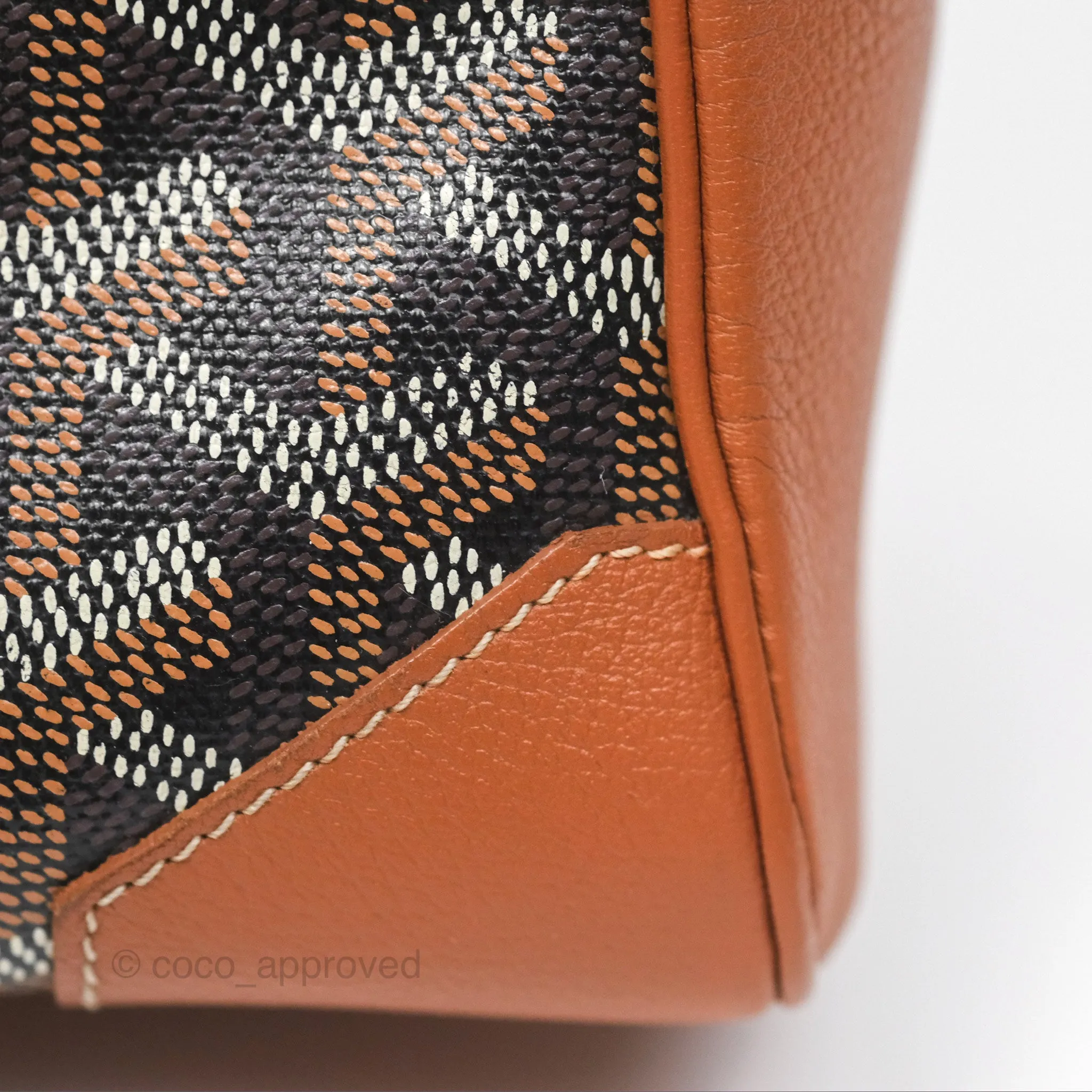 Goyard Sagon Mini Bag Tan Goyardine Canvas/Chevroches Calfskin