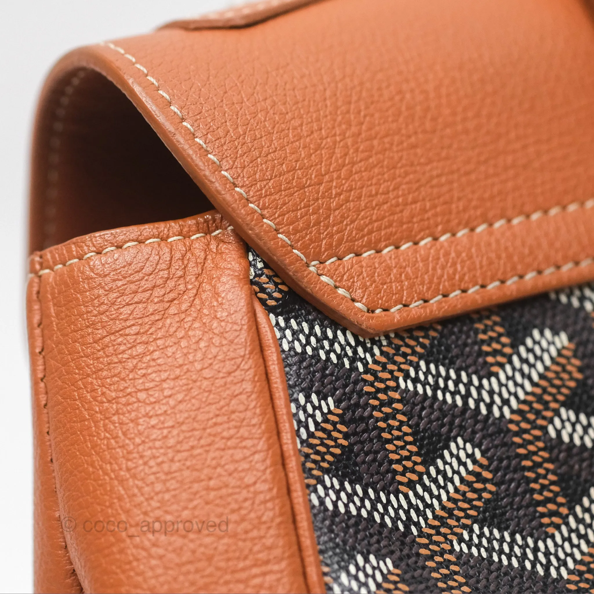 Goyard Sagon Mini Bag Tan Goyardine Canvas/Chevroches Calfskin