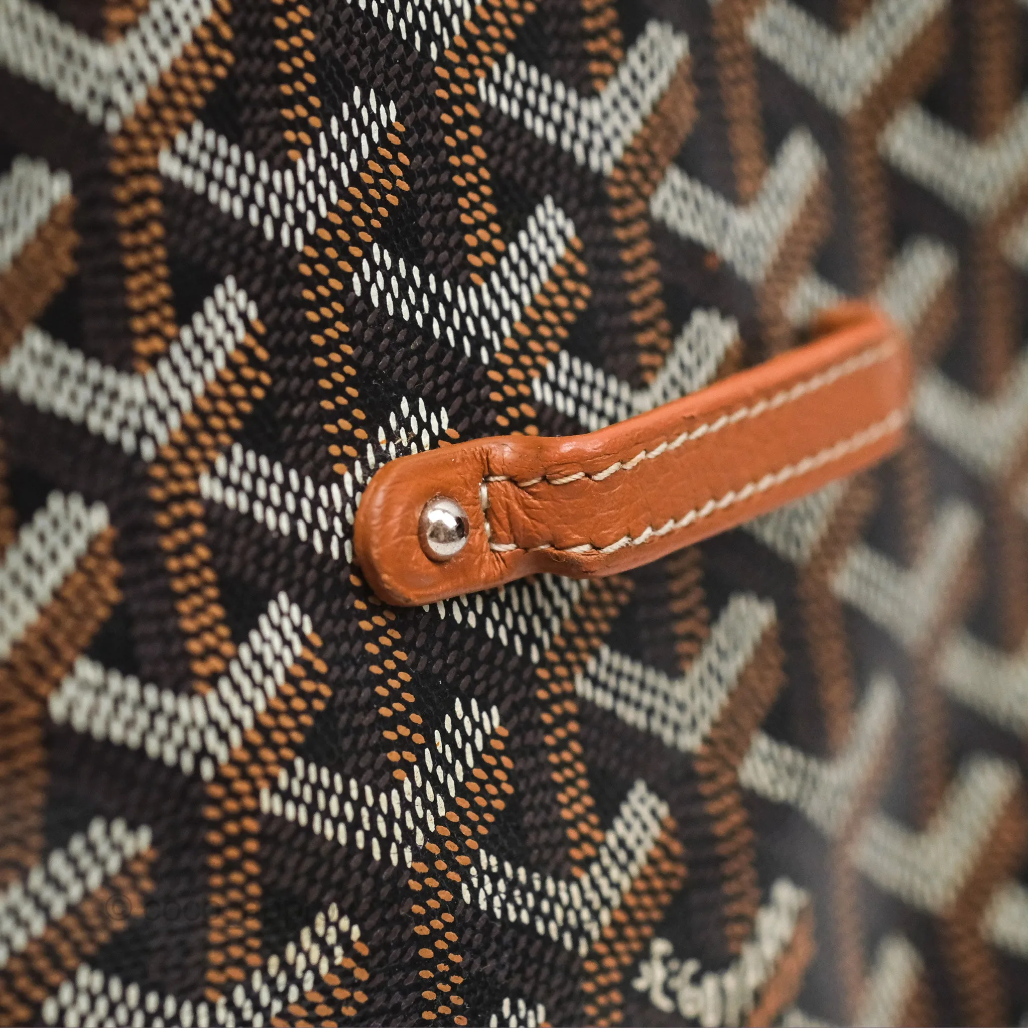 Goyard Sagon Mini Bag Tan Goyardine Canvas/Chevroches Calfskin