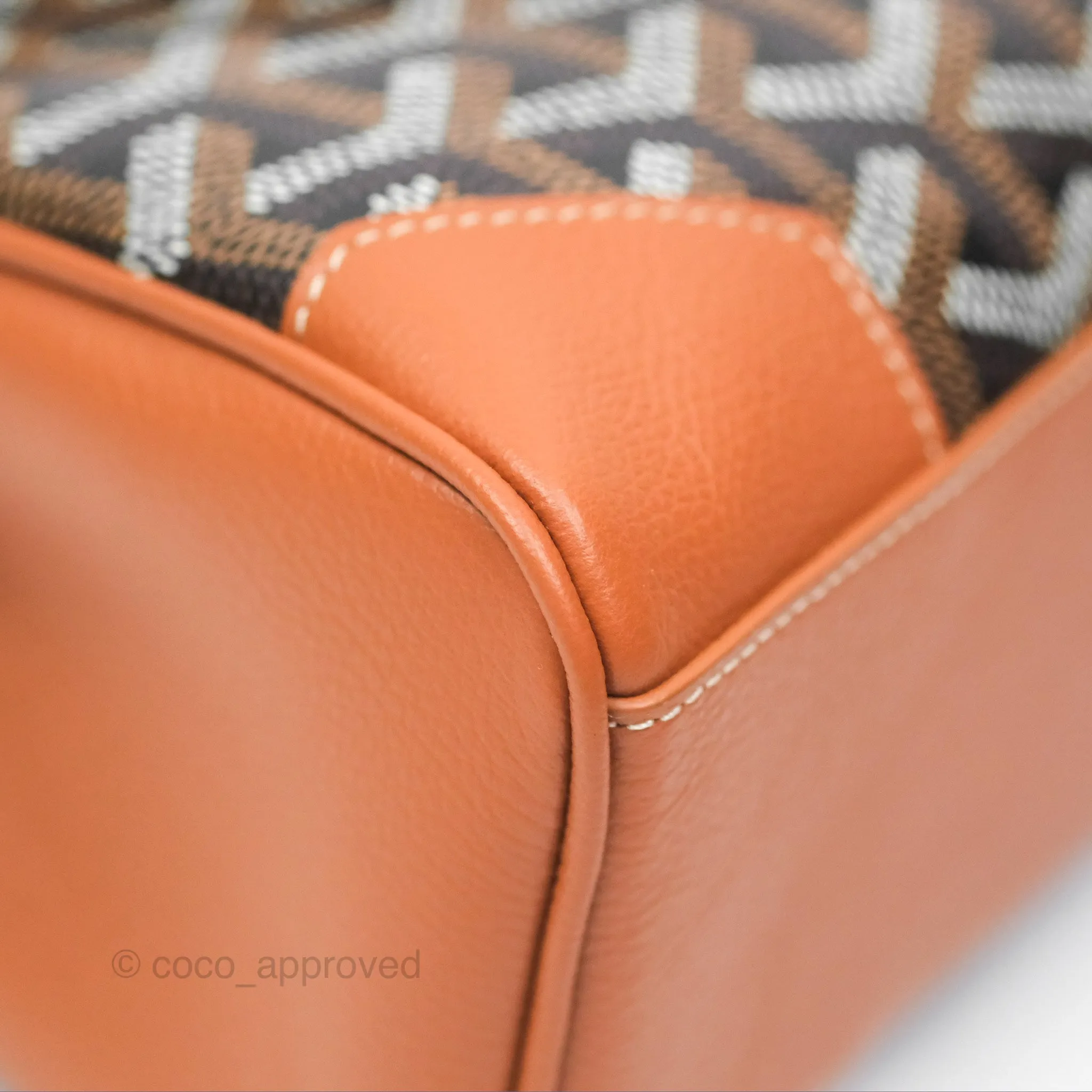 Goyard Sagon Mini Bag Tan Goyardine Canvas/Chevroches Calfskin