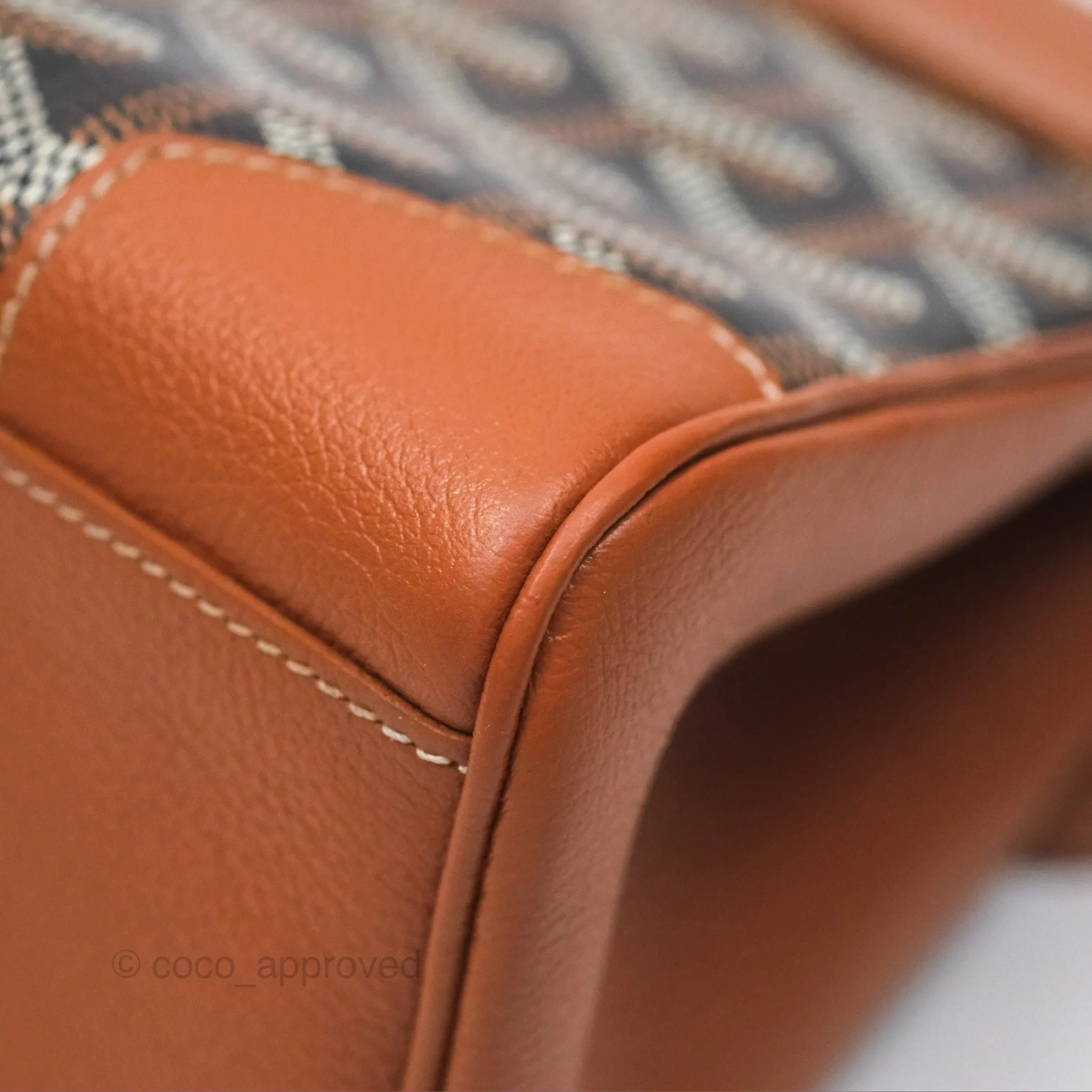 Goyard Sagon Mini Bag Tan Goyardine Canvas/Chevroches Calfskin