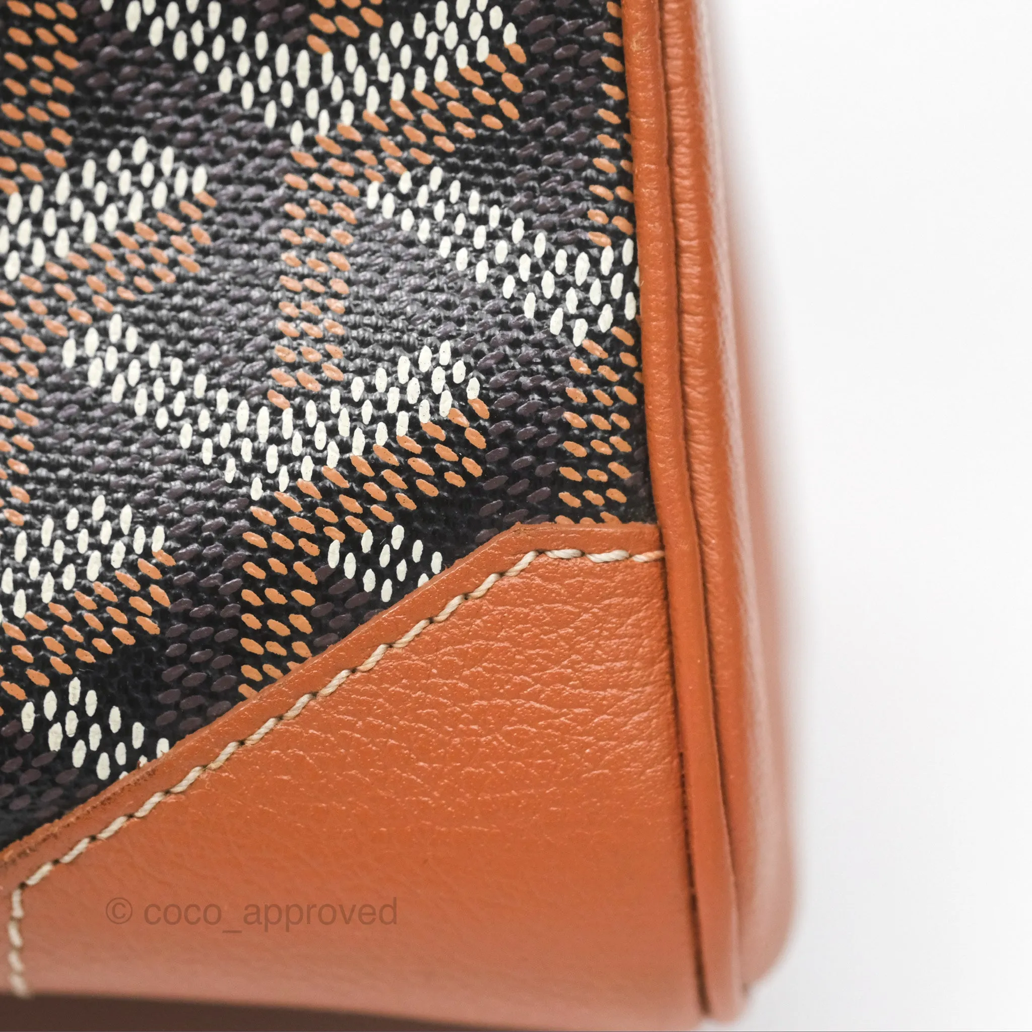 Goyard Sagon Mini Bag Tan Goyardine Canvas/Chevroches Calfskin