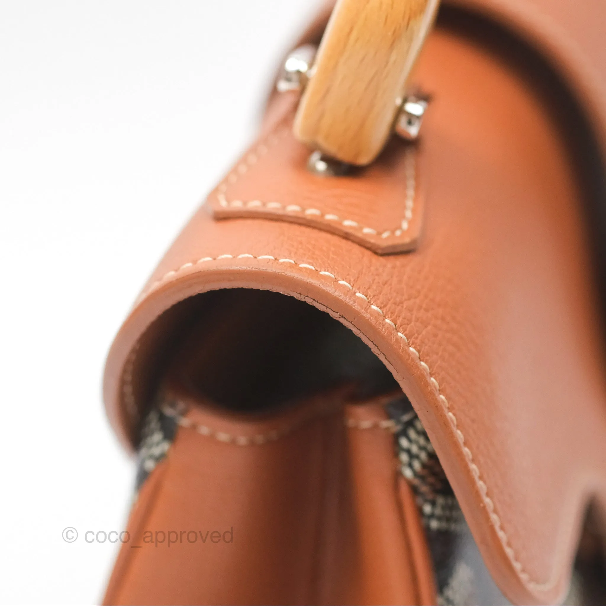 Goyard Sagon Mini Bag Tan Goyardine Canvas/Chevroches Calfskin