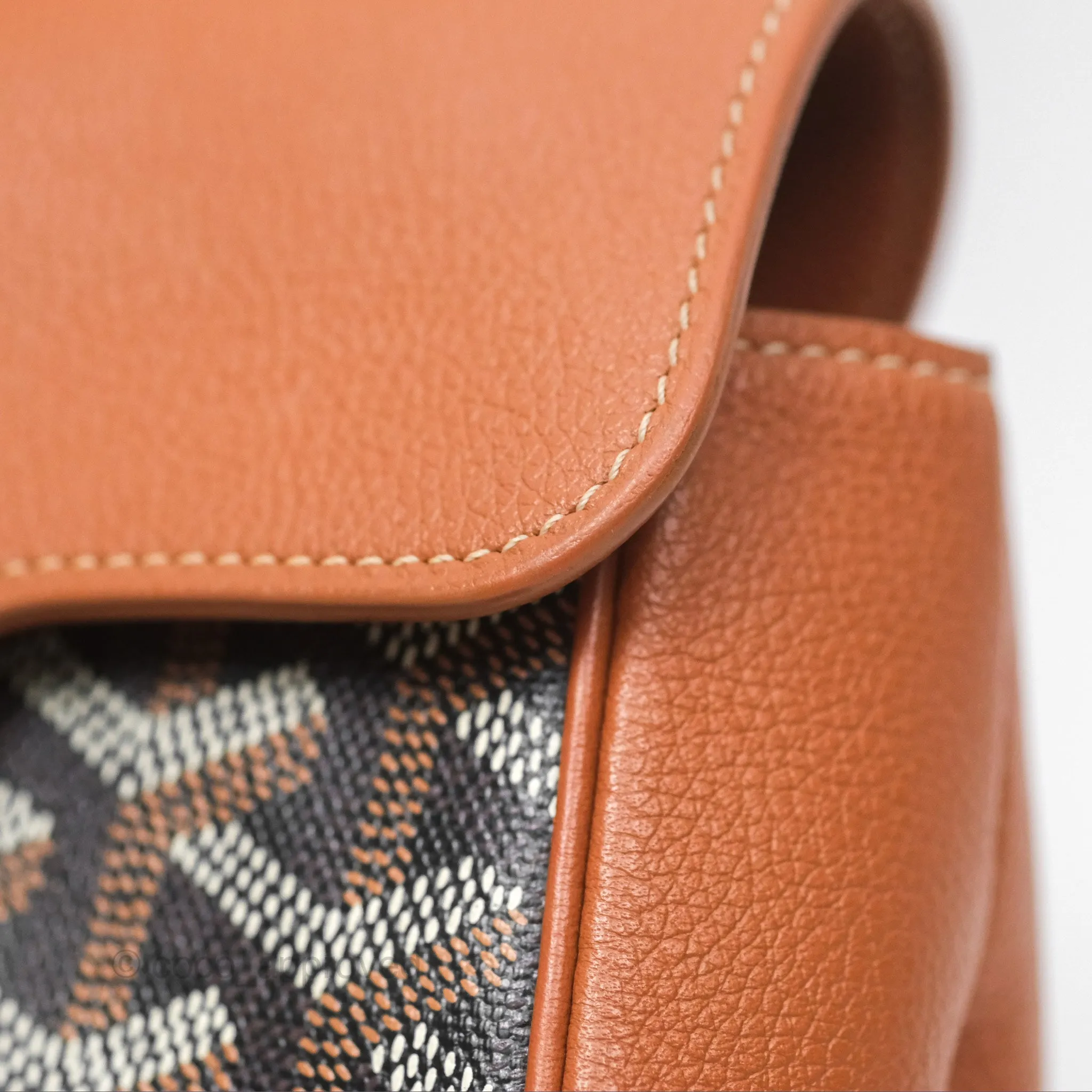 Goyard Sagon Mini Bag Tan Goyardine Canvas/Chevroches Calfskin
