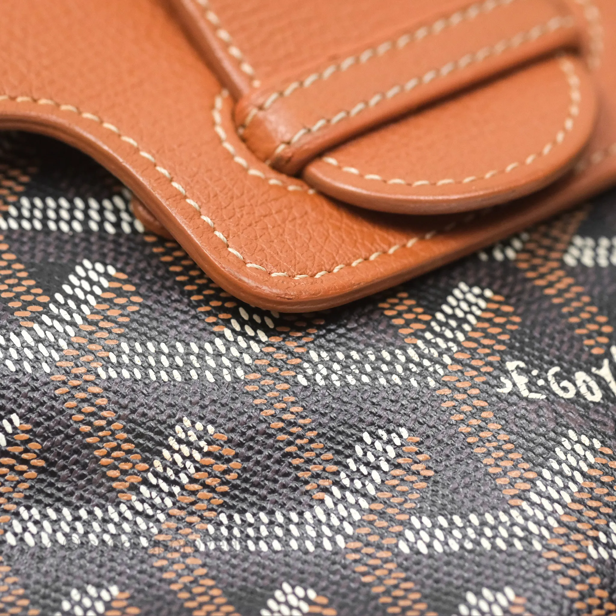 Goyard Sagon Mini Bag Tan Goyardine Canvas/Chevroches Calfskin