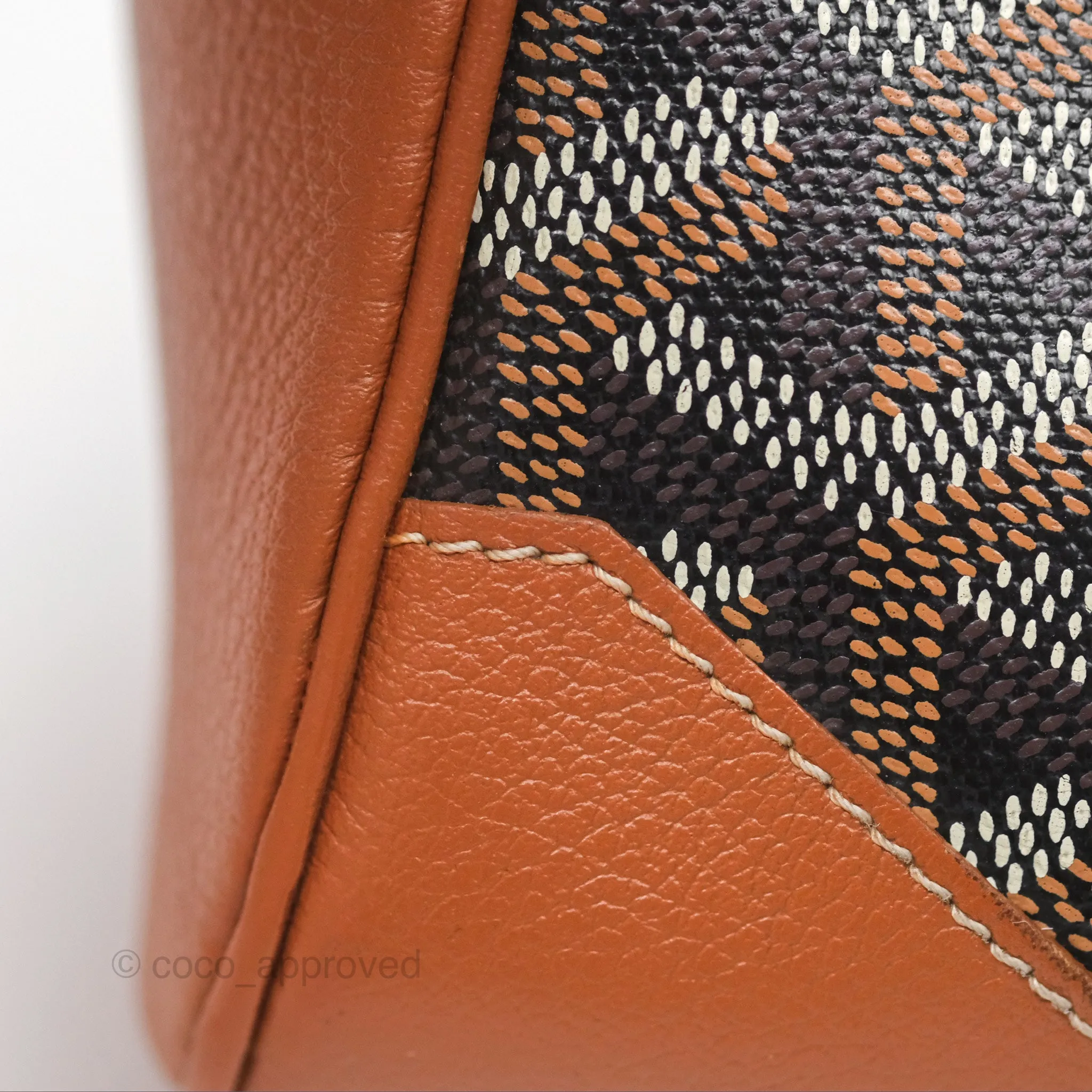 Goyard Sagon Mini Bag Tan Goyardine Canvas/Chevroches Calfskin
