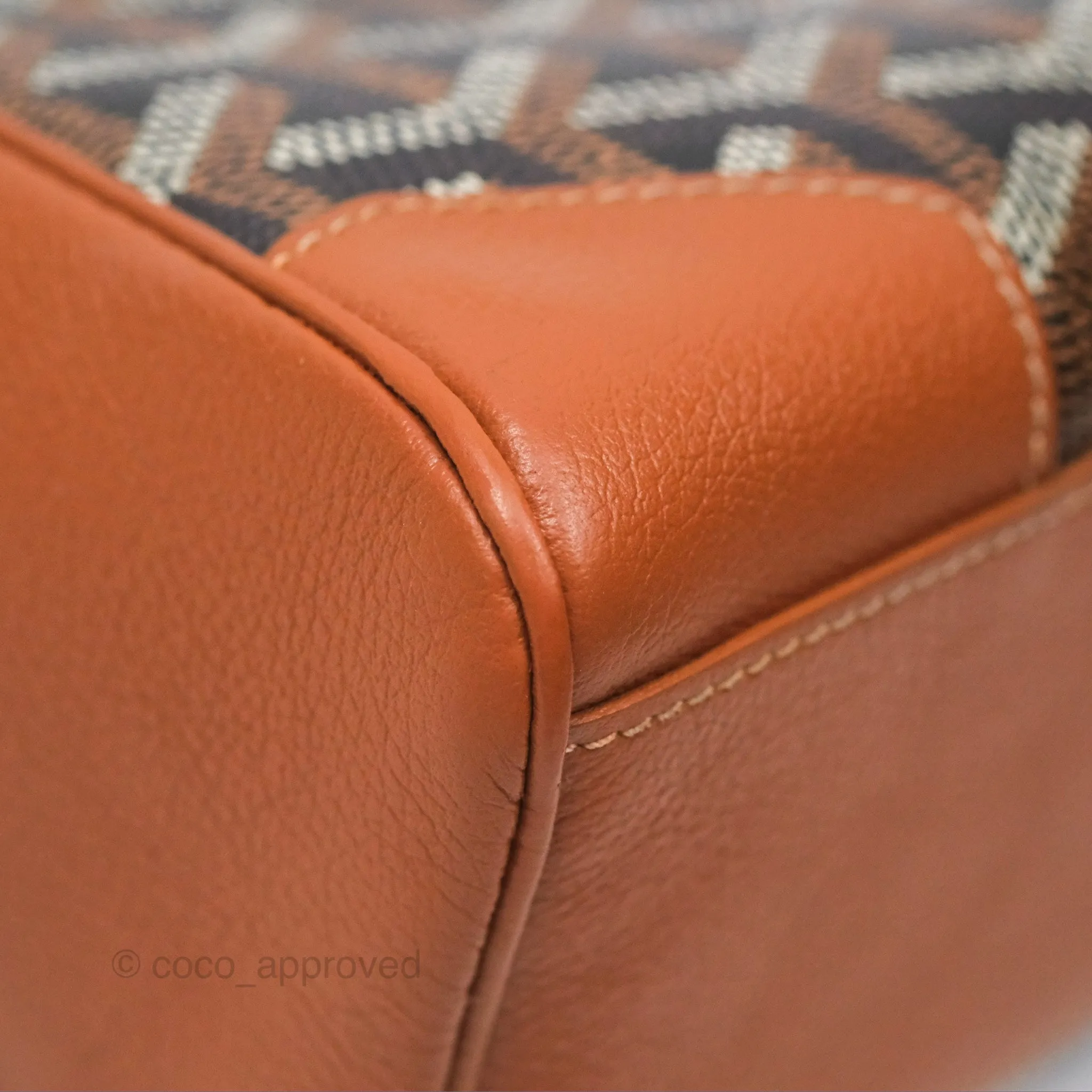 Goyard Sagon Mini Bag Tan Goyardine Canvas/Chevroches Calfskin