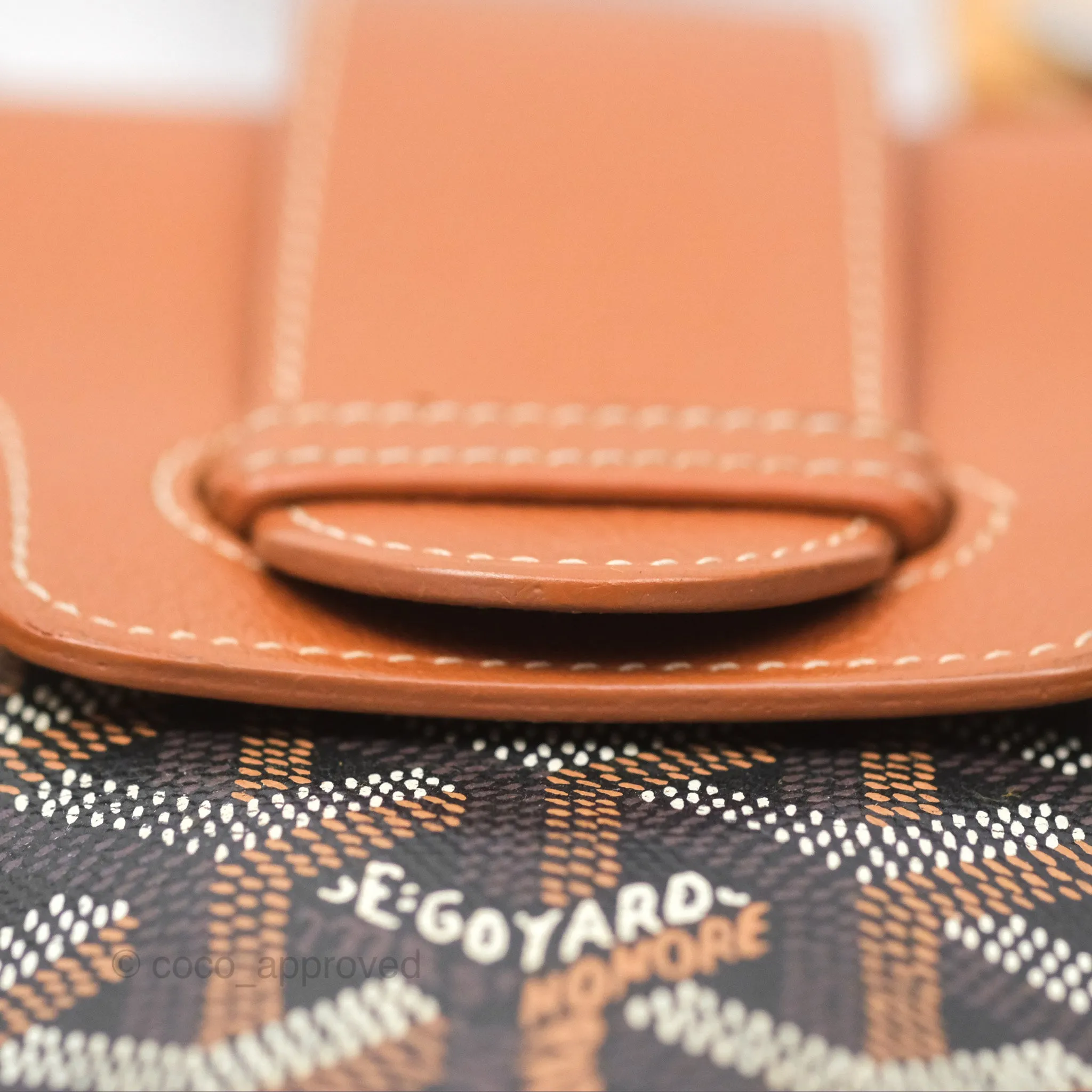 Goyard Sagon Mini Bag Tan Goyardine Canvas/Chevroches Calfskin