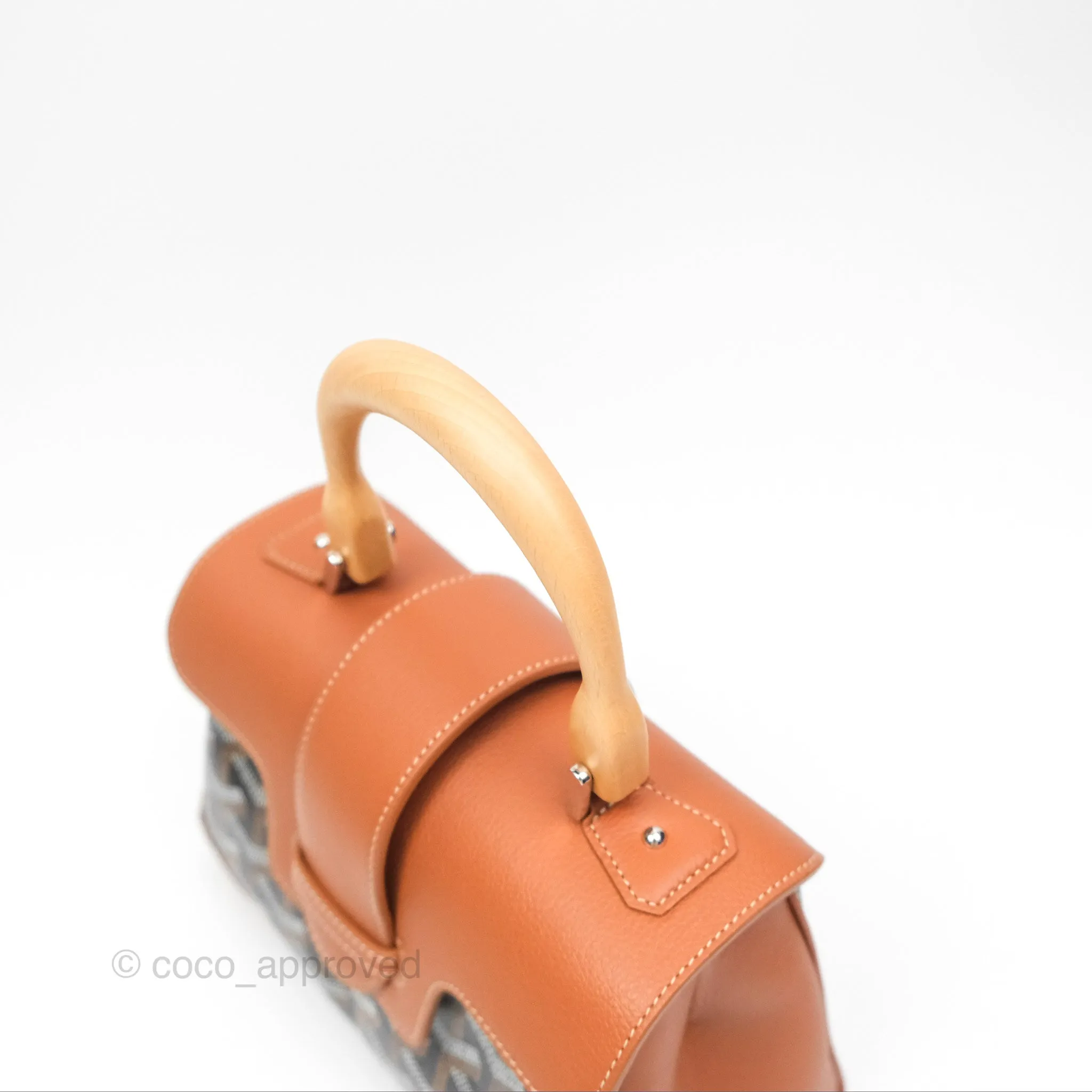 Goyard Sagon Mini Bag Tan Goyardine Canvas/Chevroches Calfskin