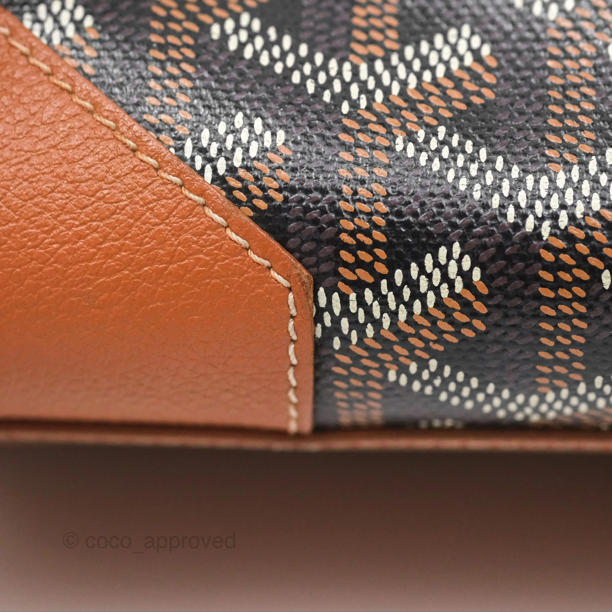 Goyard Sagon Mini Bag Tan Goyardine Canvas/Chevroches Calfskin