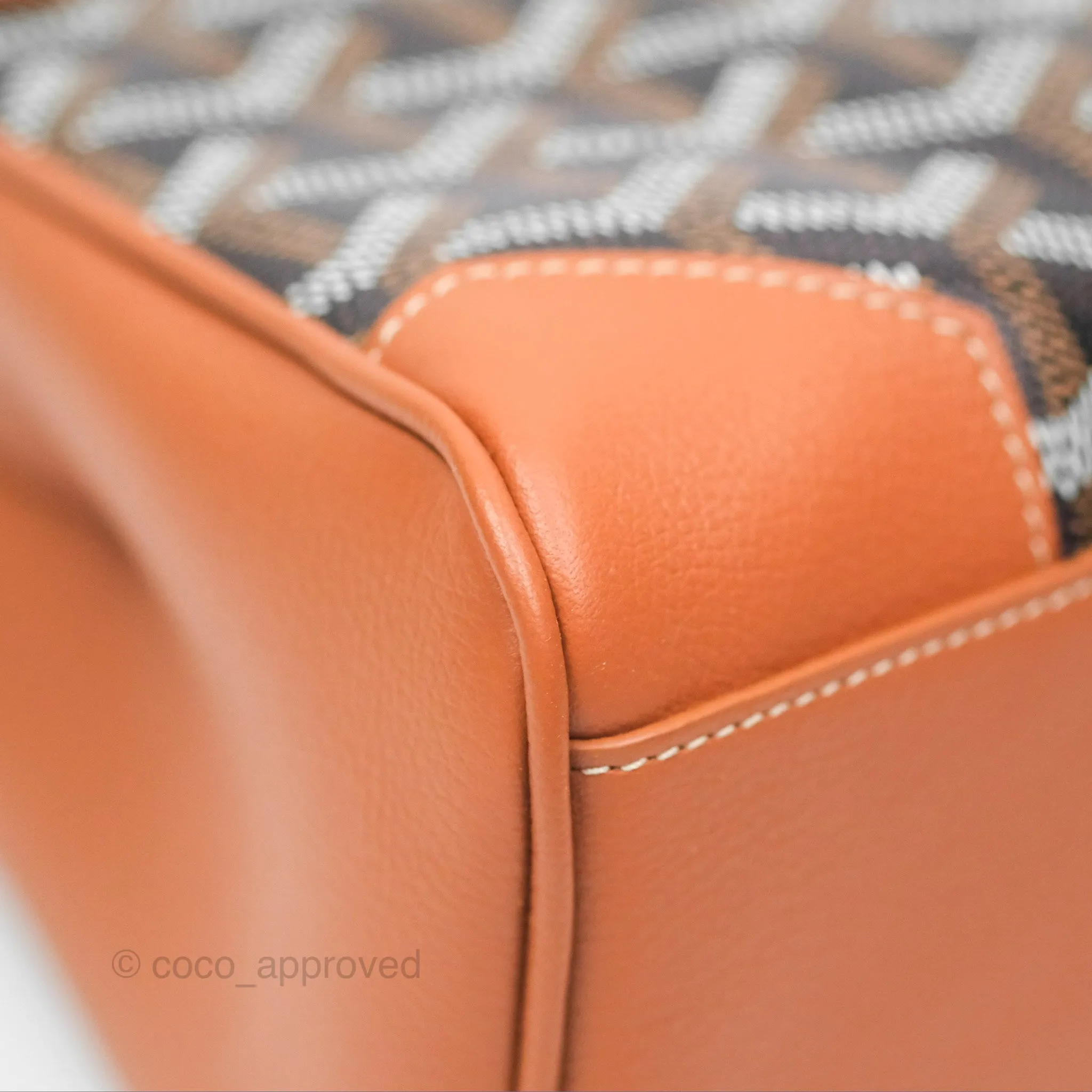 Goyard Sagon Mini Bag Tan Goyardine Canvas/Chevroches Calfskin
