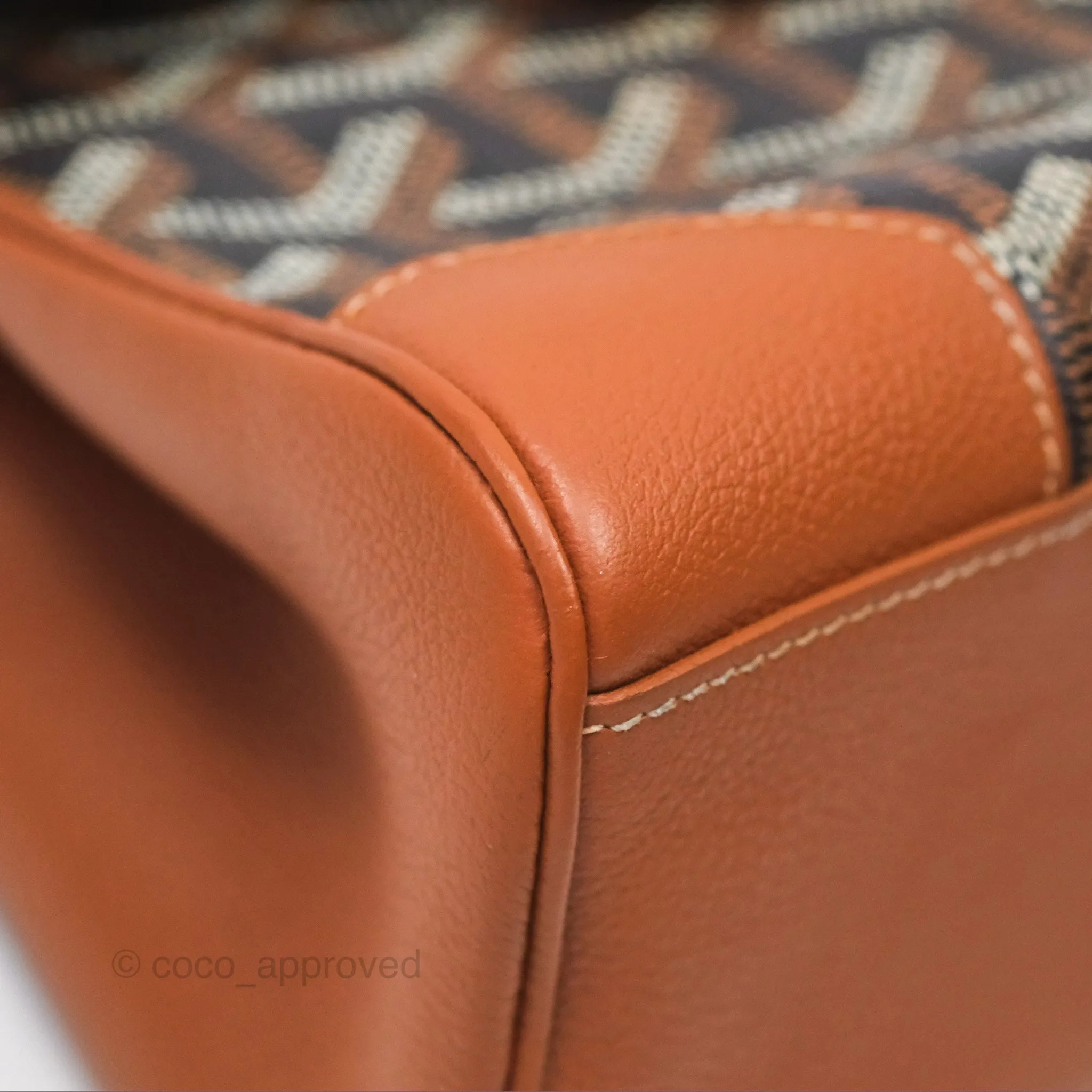 Goyard Sagon Mini Bag Tan Goyardine Canvas/Chevroches Calfskin